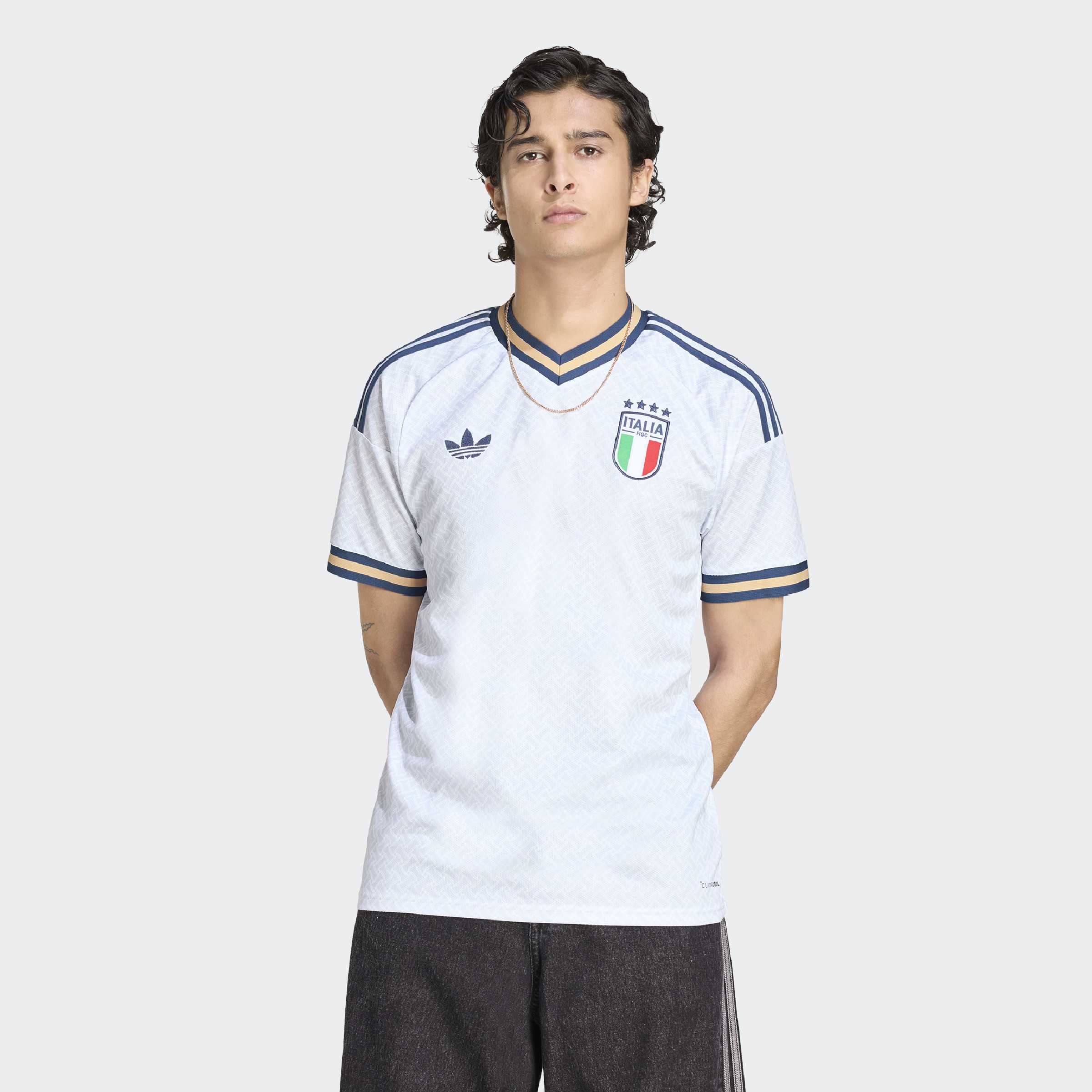 adidas Performance Fußballtrikot "FIGC A JSY" mit Rundhalsausschnitt, aus Polyester, mit Climacool Technologie