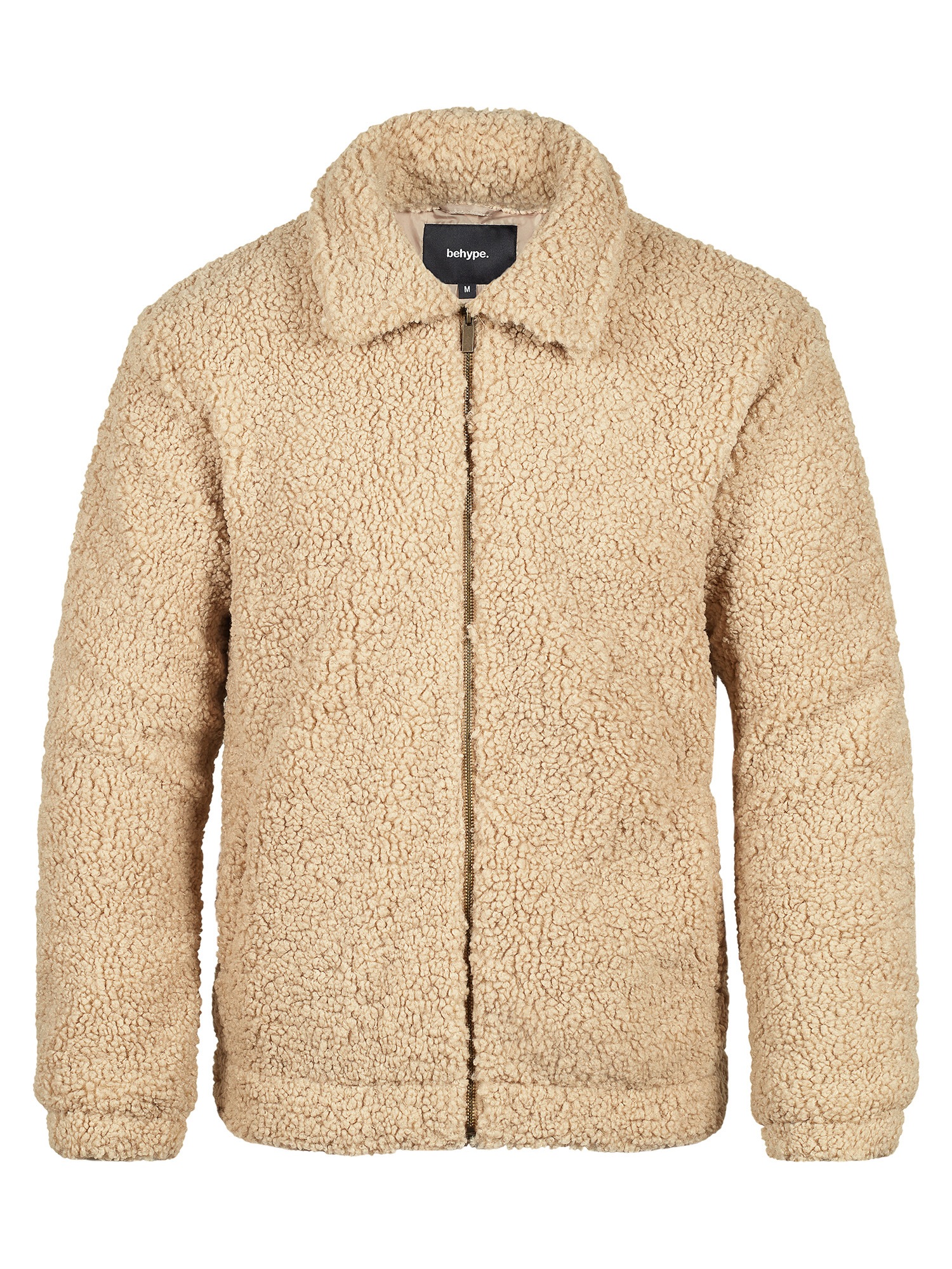 behype Fleecejacke »Bomber«, aus weichem Teddyfleece