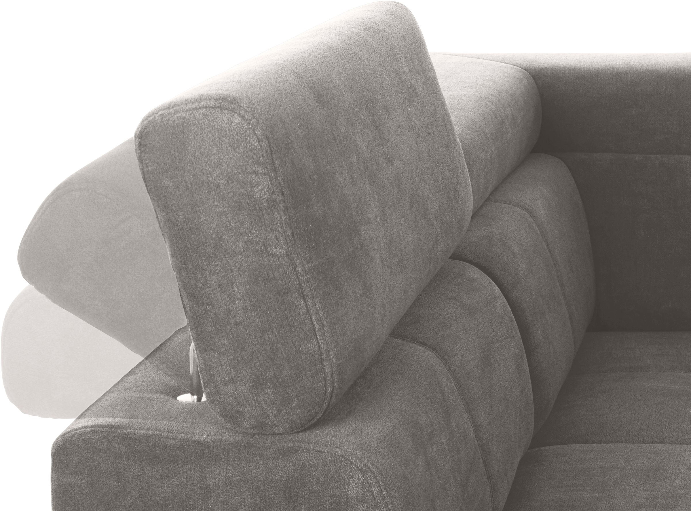 exxpo - sofa fashion Ecksofa »Fiji, L-Form«, mit Kopf- bzw. Rückenverstellung, wahlweise mit Bettfunktion