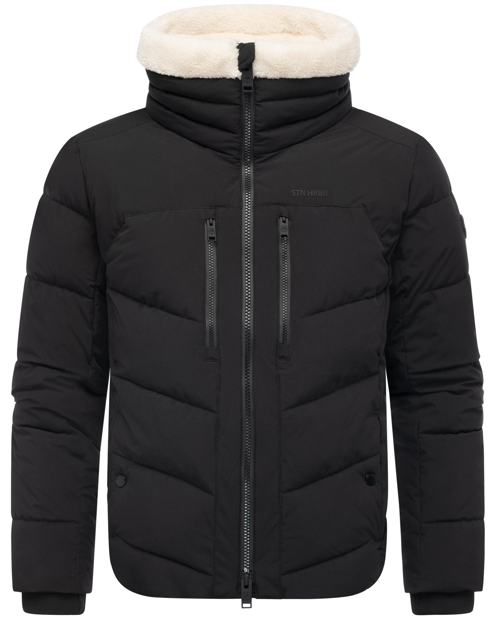 Stone Harbour Steppjacke "Ansello XX" ohne Kapuze Gesteppte Herrenjacke mit Teddy-Kunstfell-Kragen