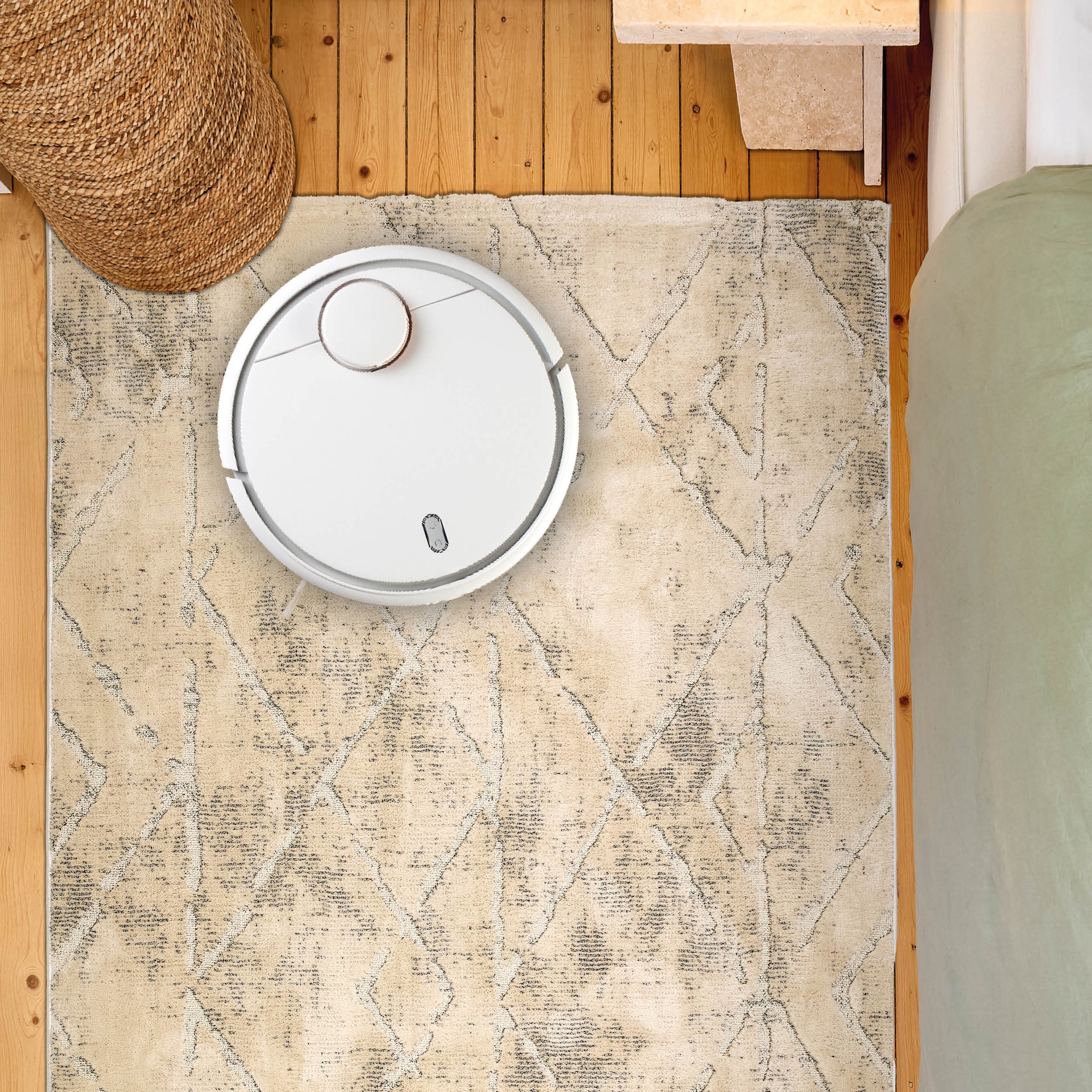 ASTRA Teppich »Lou 254«, rechteckig, 10 mm Höhe, Hoch Tief Struktur, Kurzflor, Wohnzimmer, Schlafzimmer