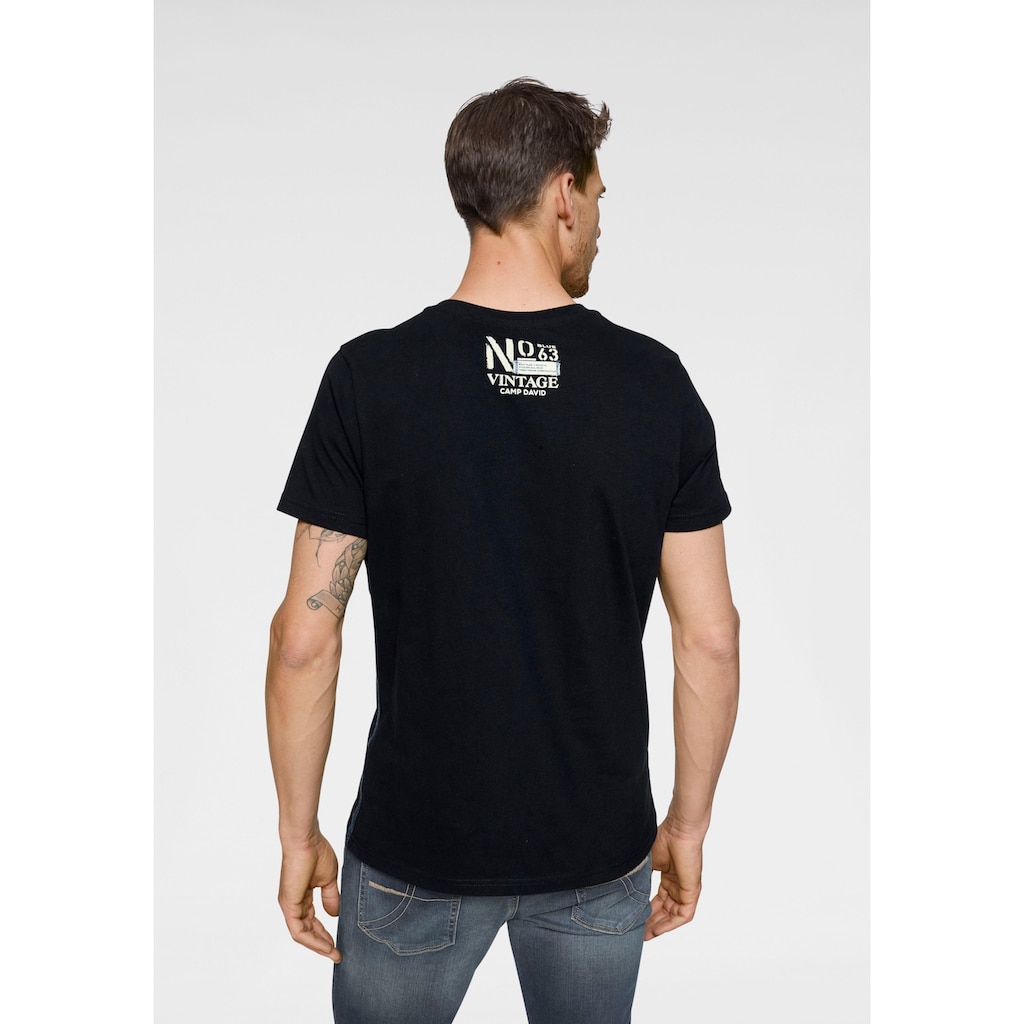 CAMP DAVID T-Shirt, mit markantem Frontdruck