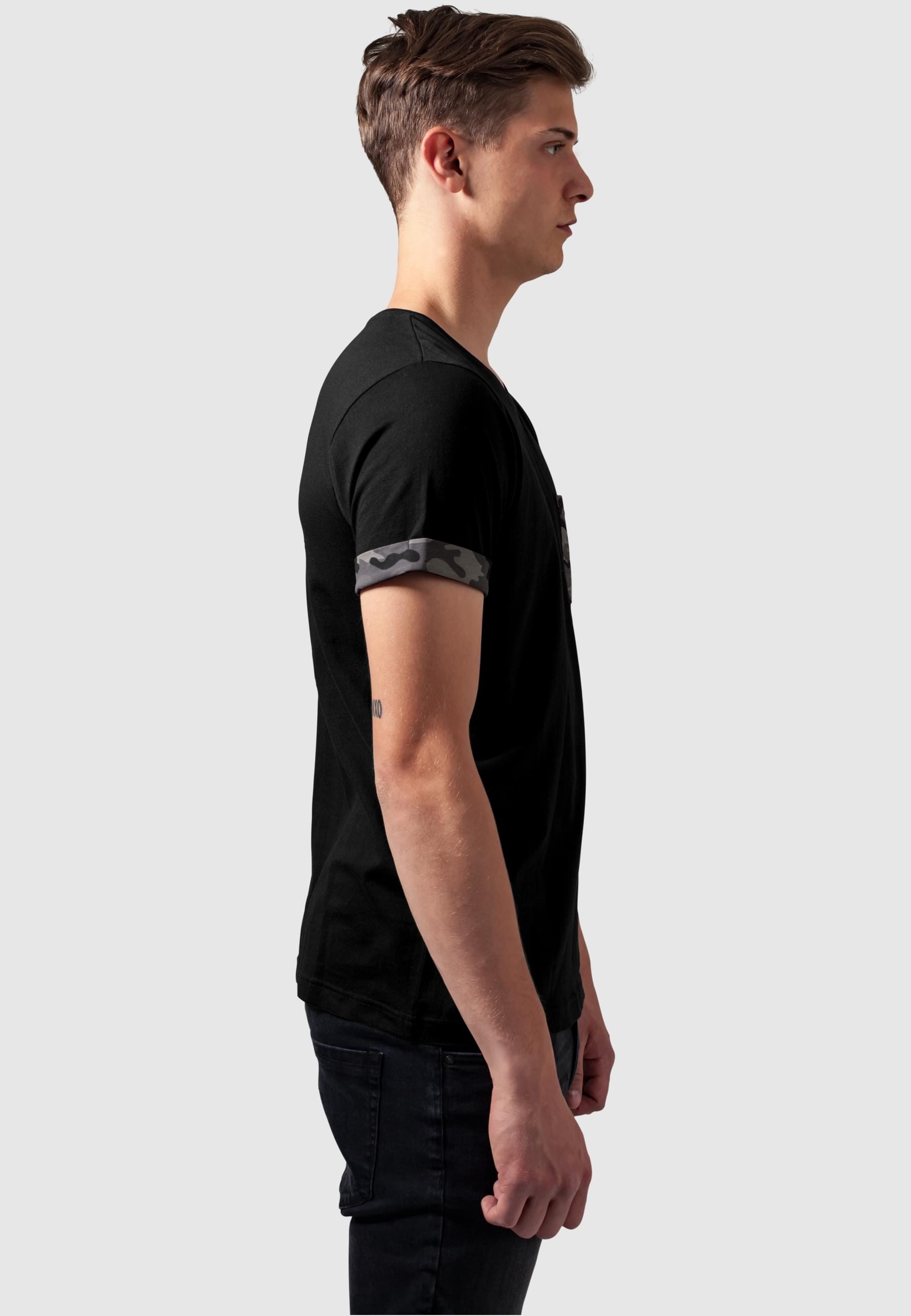 URBAN CLASSICS T-Shirt »Urban Classics Herren Camo Contrast Pocket Tee«, (1 tlg.)
