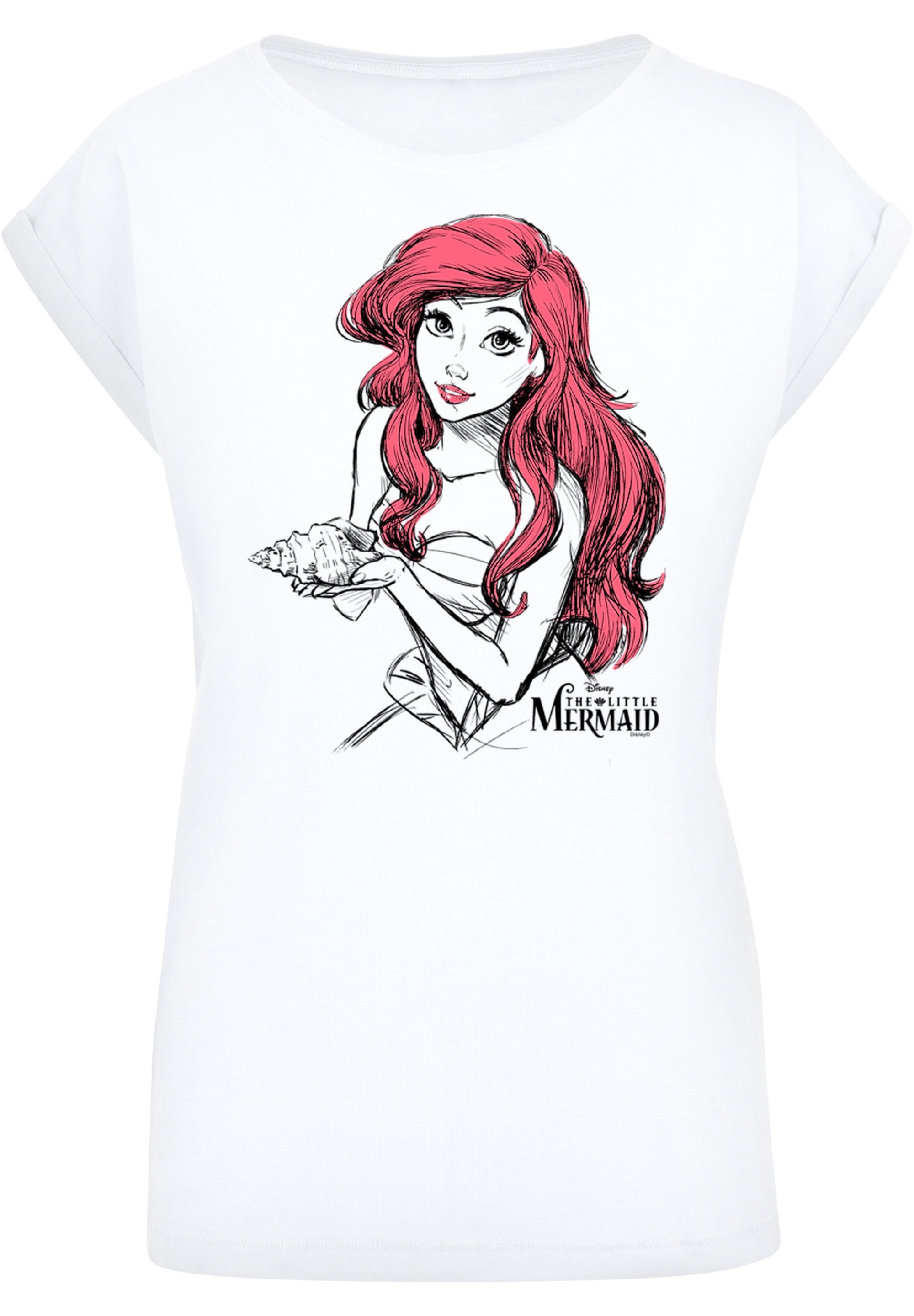 F4NT4STIC T-Shirt »Ariel Shell Sketch«, Damen,Premium Merch,Regular-Fit,Kurze Ärmel,Bedruckt