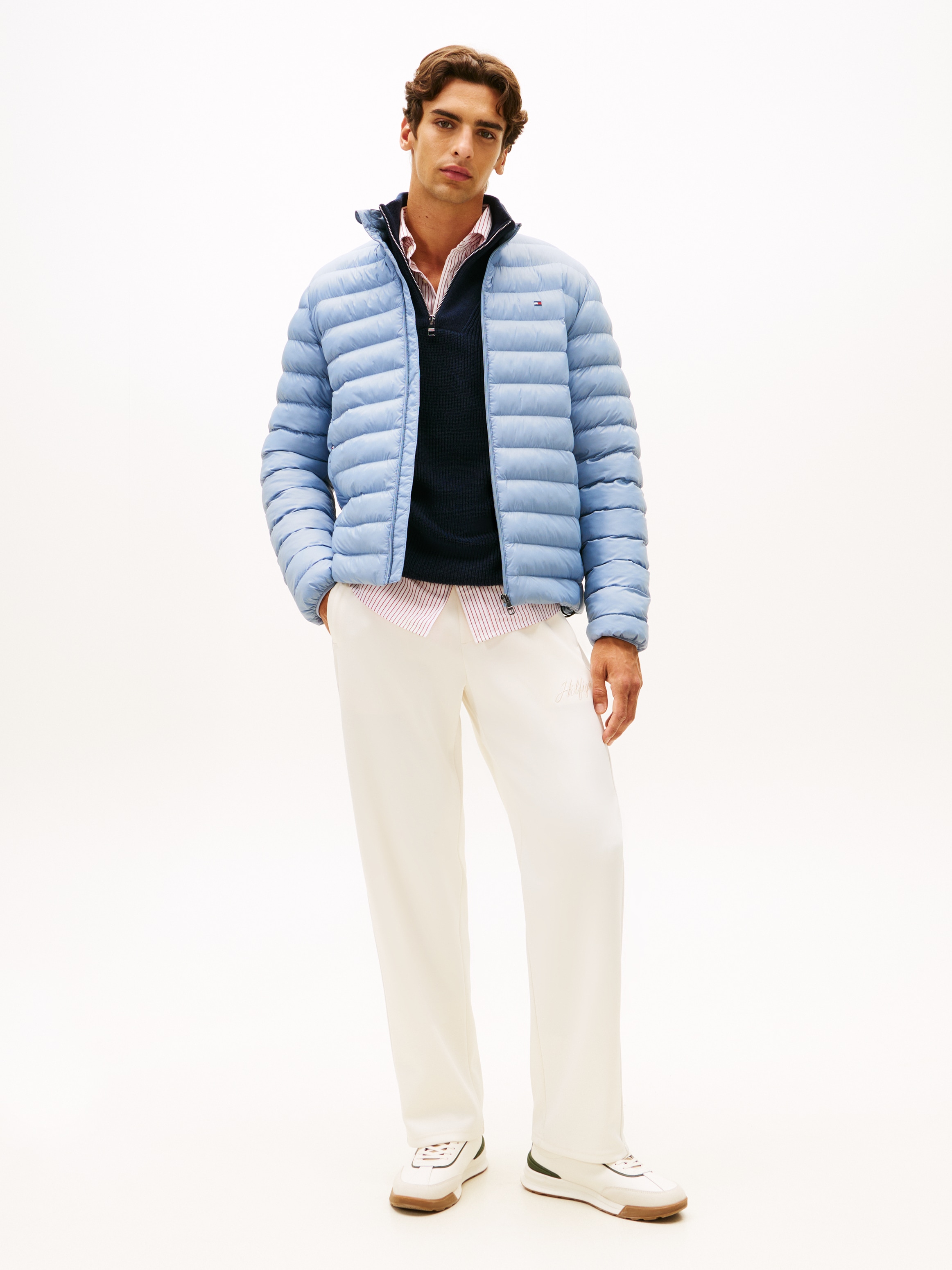 Tommy Hilfiger Steppjacke »PACKABLE RECYCLED JACKET«, Übergangsjacke mit Logostickerei