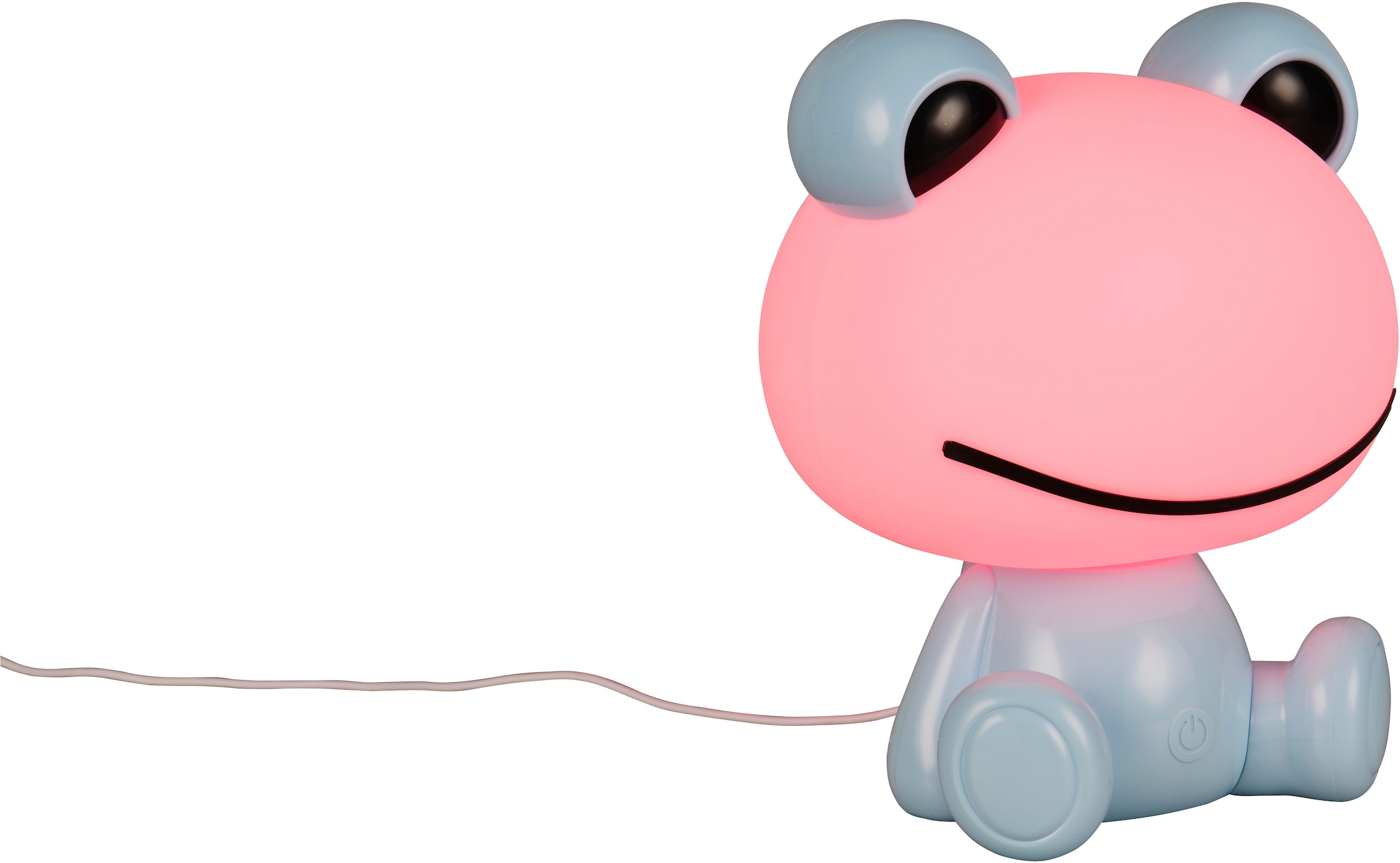 REALITY Leuchten LED Tischleuchte »HOPPER, Kinderzimmer Tischleuchte Nachttischleuchte Frosch Optik, RGB«, 1 flammig, Leuchtmittel LED-Board | LED fest integriert, 0,3W 30 Lumen warmweiß 3000K, RGB Farbwechsel Modus, USB-Anschluss