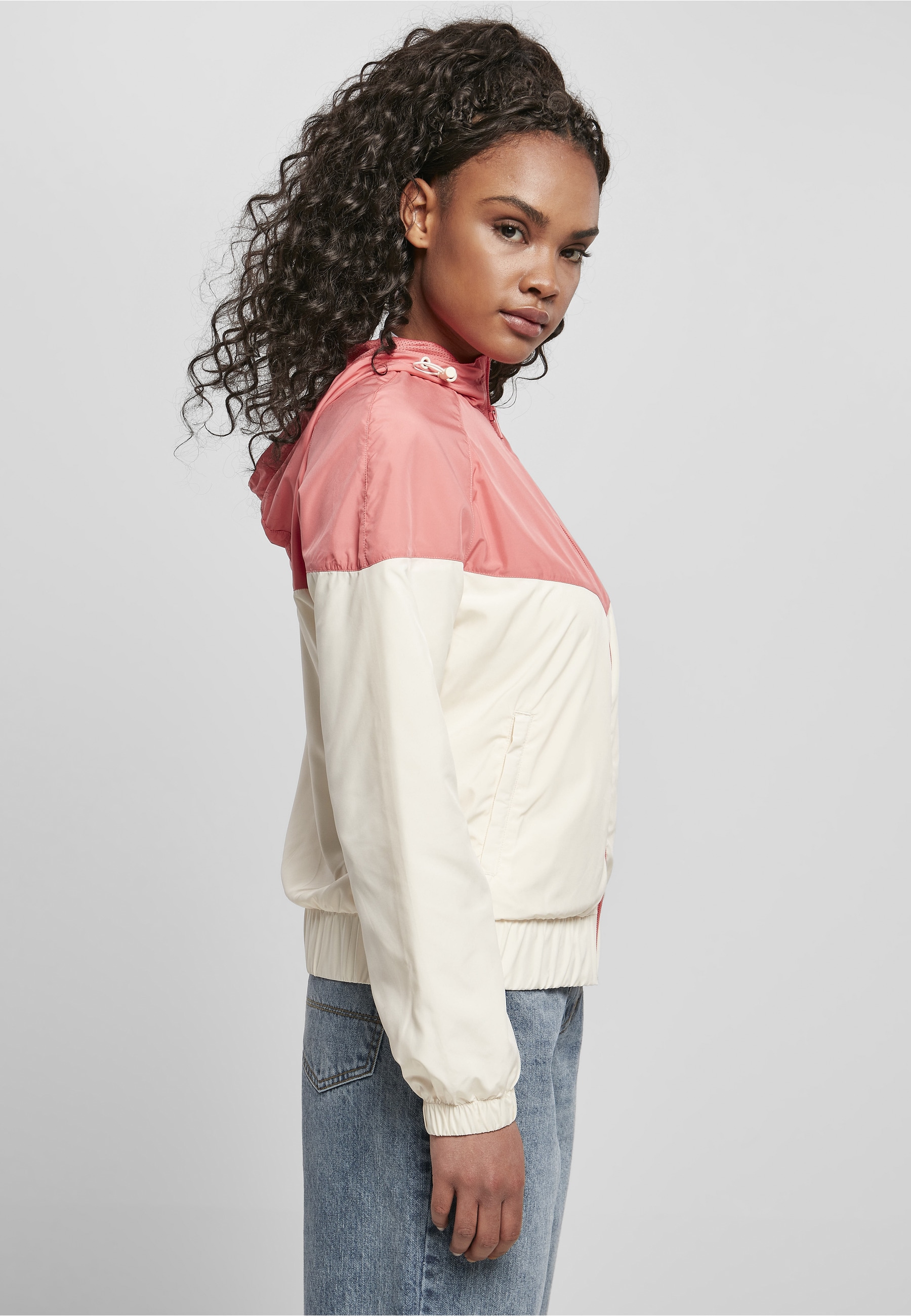 URBAN CLASSICS Anorak »Urban Classics Damen Ladies Arrow Windbreaker« 1 Stk. tlg. mit Kapuze