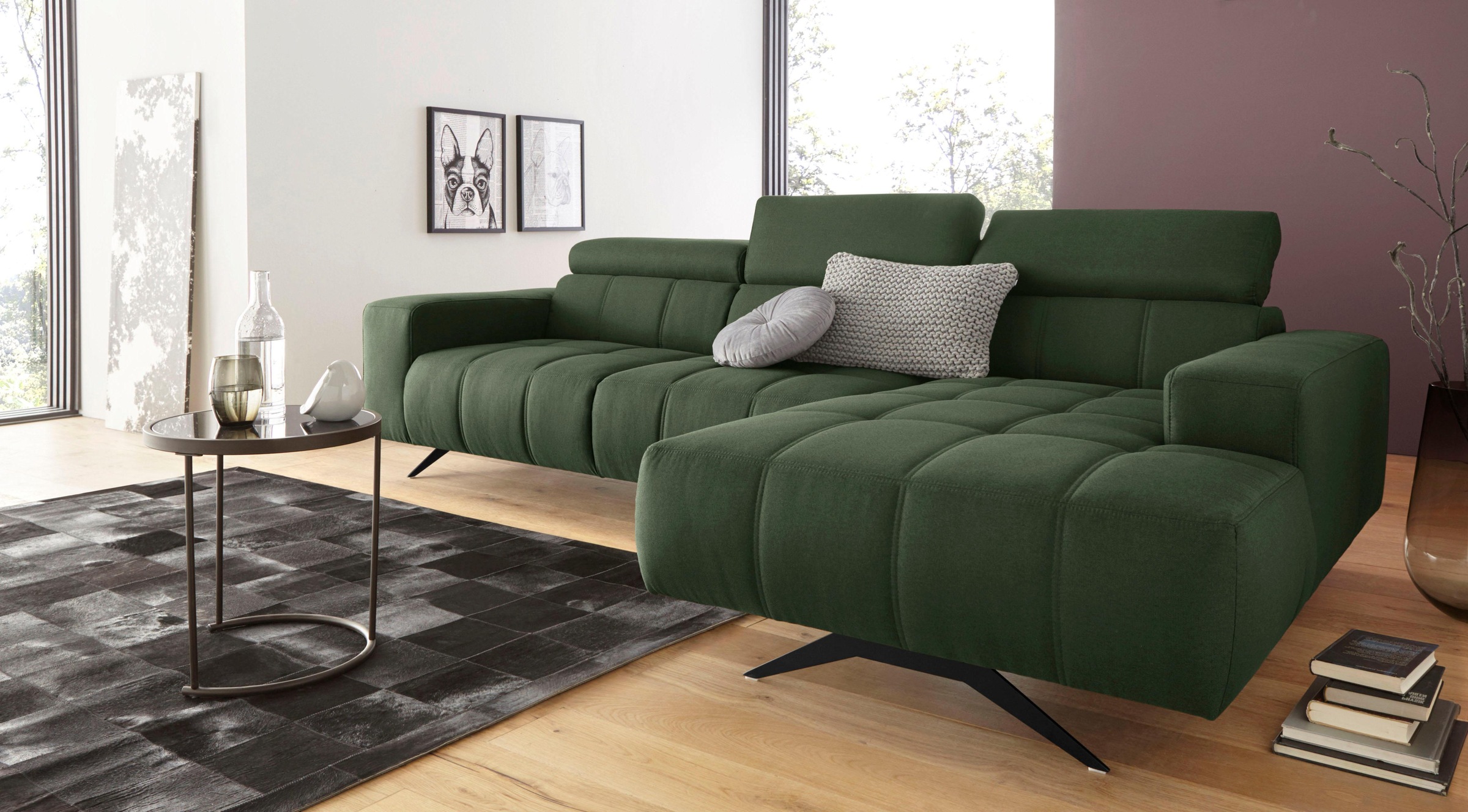 DOMO collection Ecksofa "Trento L-Form, mit Kufenfuß oder Einzelfuß" wahlwe günstig online kaufen