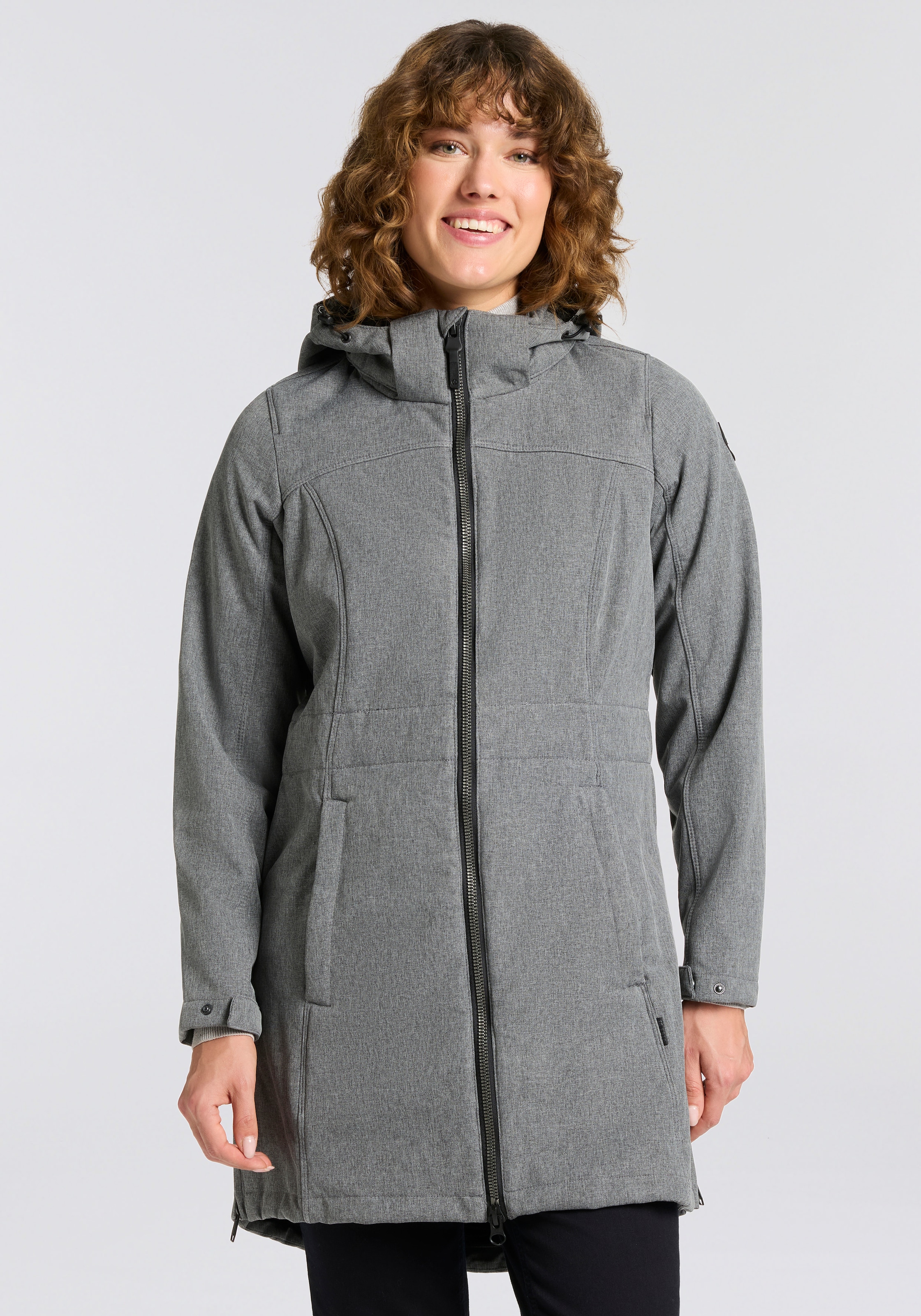 G.I.G.A. DX by killtec Softshellparka "GW 34 WMN SFTSHLL PRK" Anpassbare, abnehmbare Kapuze, wasserdicht, atmungsaktiv