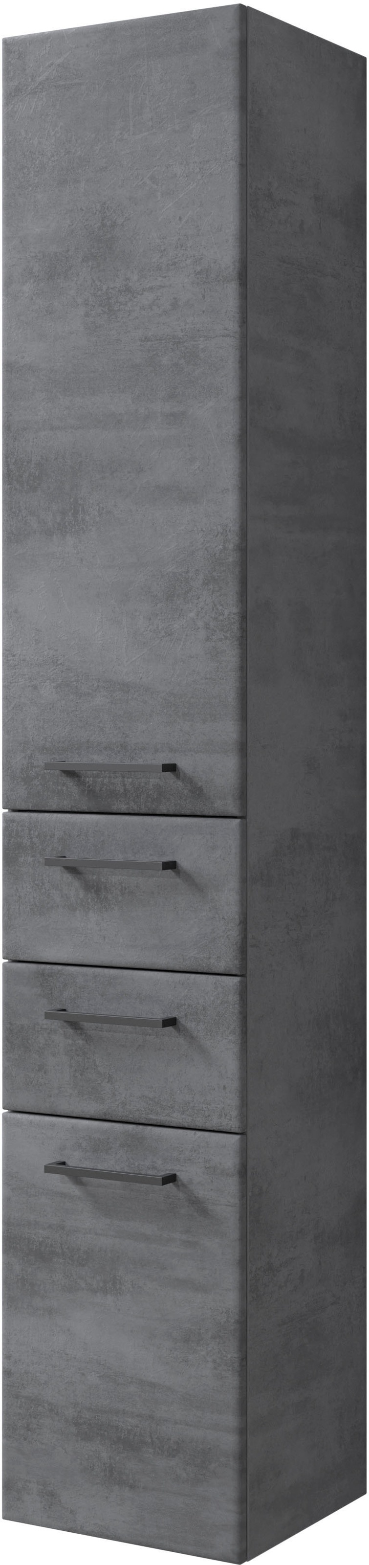Saphir Badmöbel-Set »Quickset 945 5-teilig, Waschbeckenunterschrank mit LED-Spiegelschrank«, (5 St.), Unterschrank, Hängeschrank, Hochschrank, 9 Türen, inkl. Türdämpfer