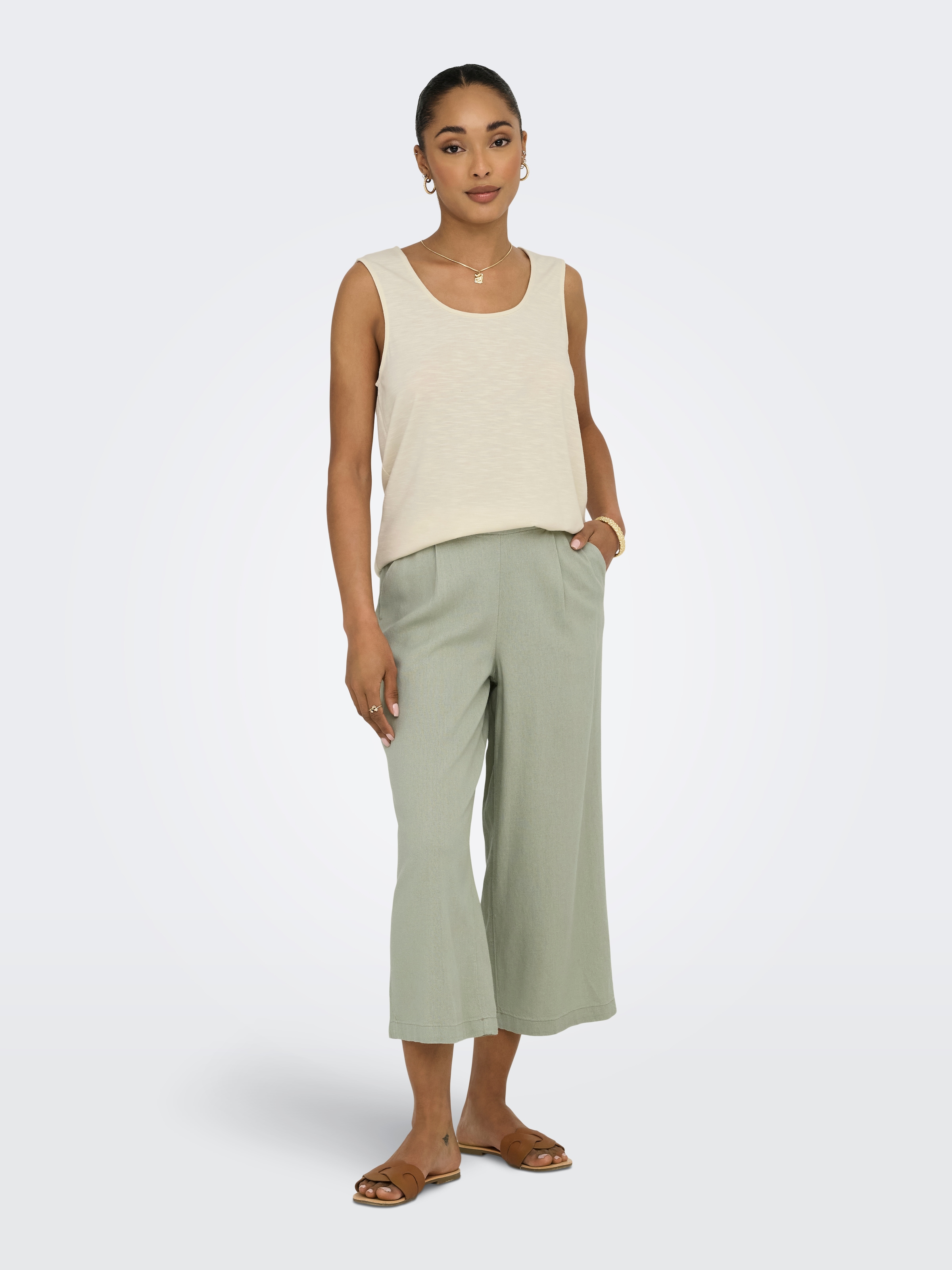 ONLY Spitzentop »ONLFREDA S/L U-NECK MIX TOP BOX JRS«