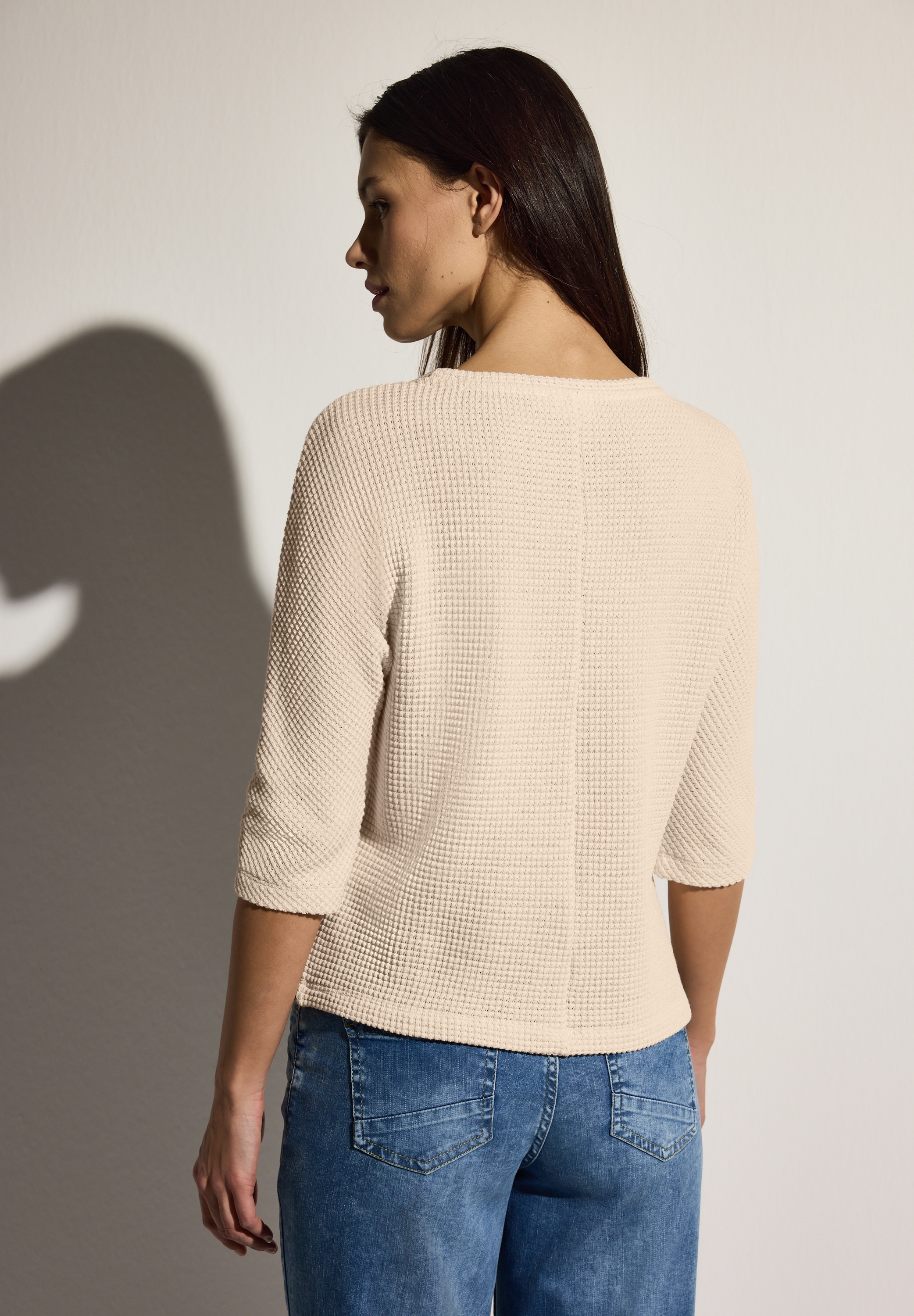 Cecil 3/4-Arm-Shirt, mit U-Boot-Ausschnitt