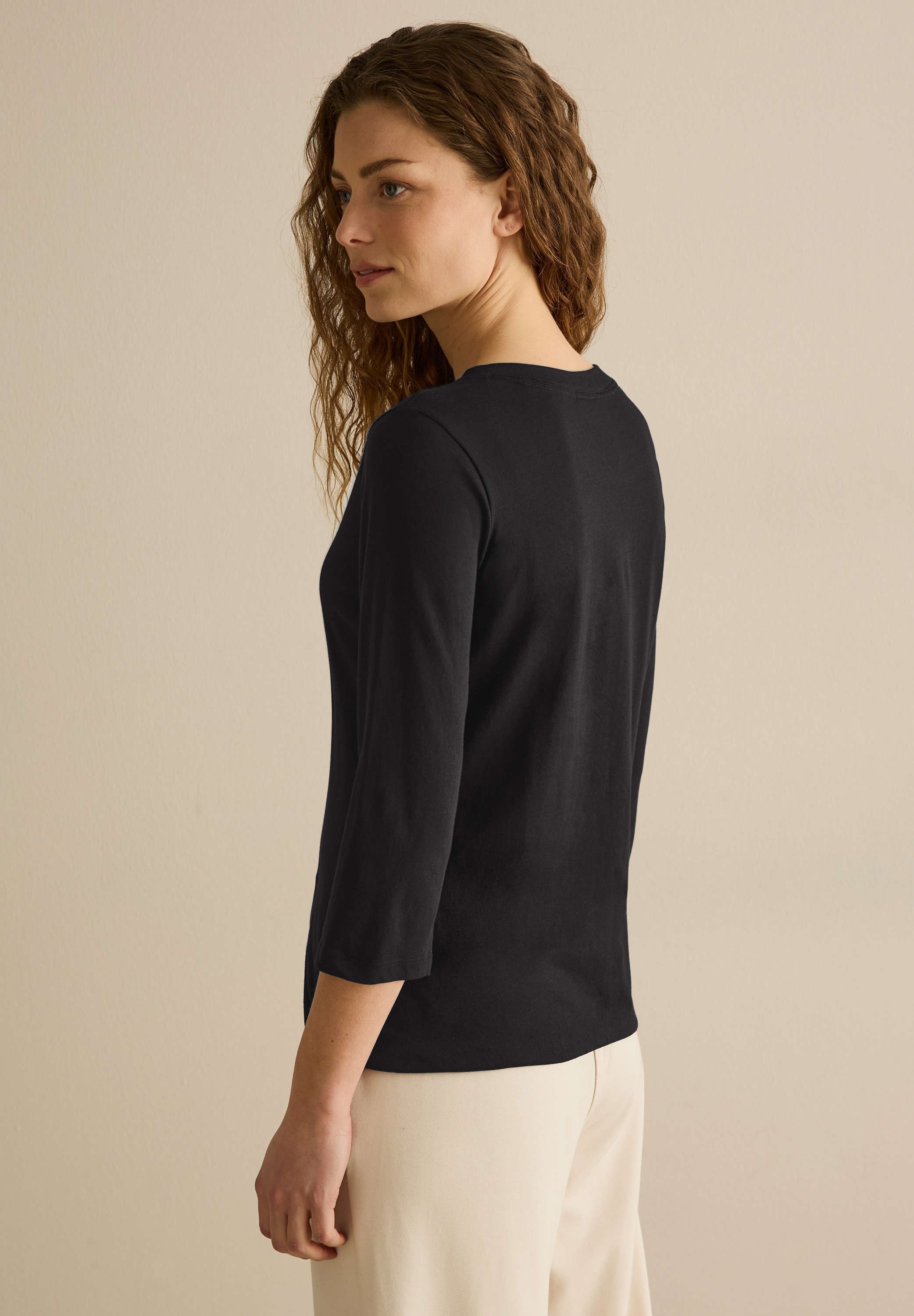 Cecil 3/4-Arm-Shirt, aus reiner Baumwolle