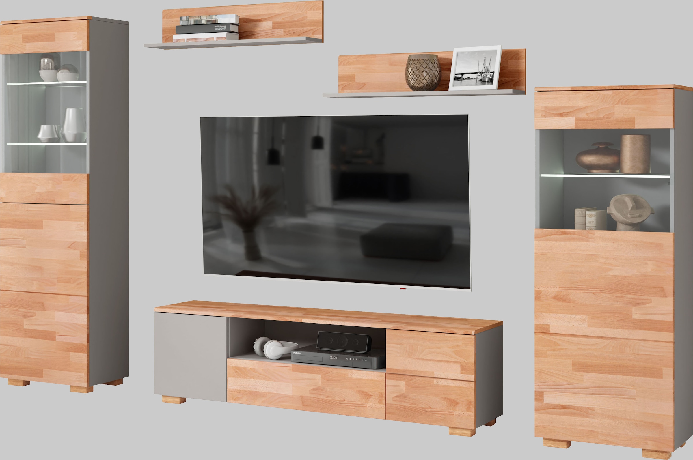 Home affaire Wohnwand 5 Stk. tlg. schöne moderne Optik günstig online kaufen