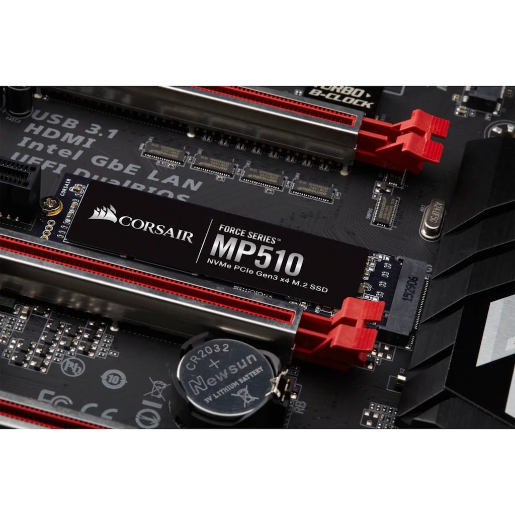 Corsair interne SSD »Force Series MP510 4TB NVMe PCIe Gen3 x4 M.2-SSD«, Anschluss M.2 PCIe 3.0