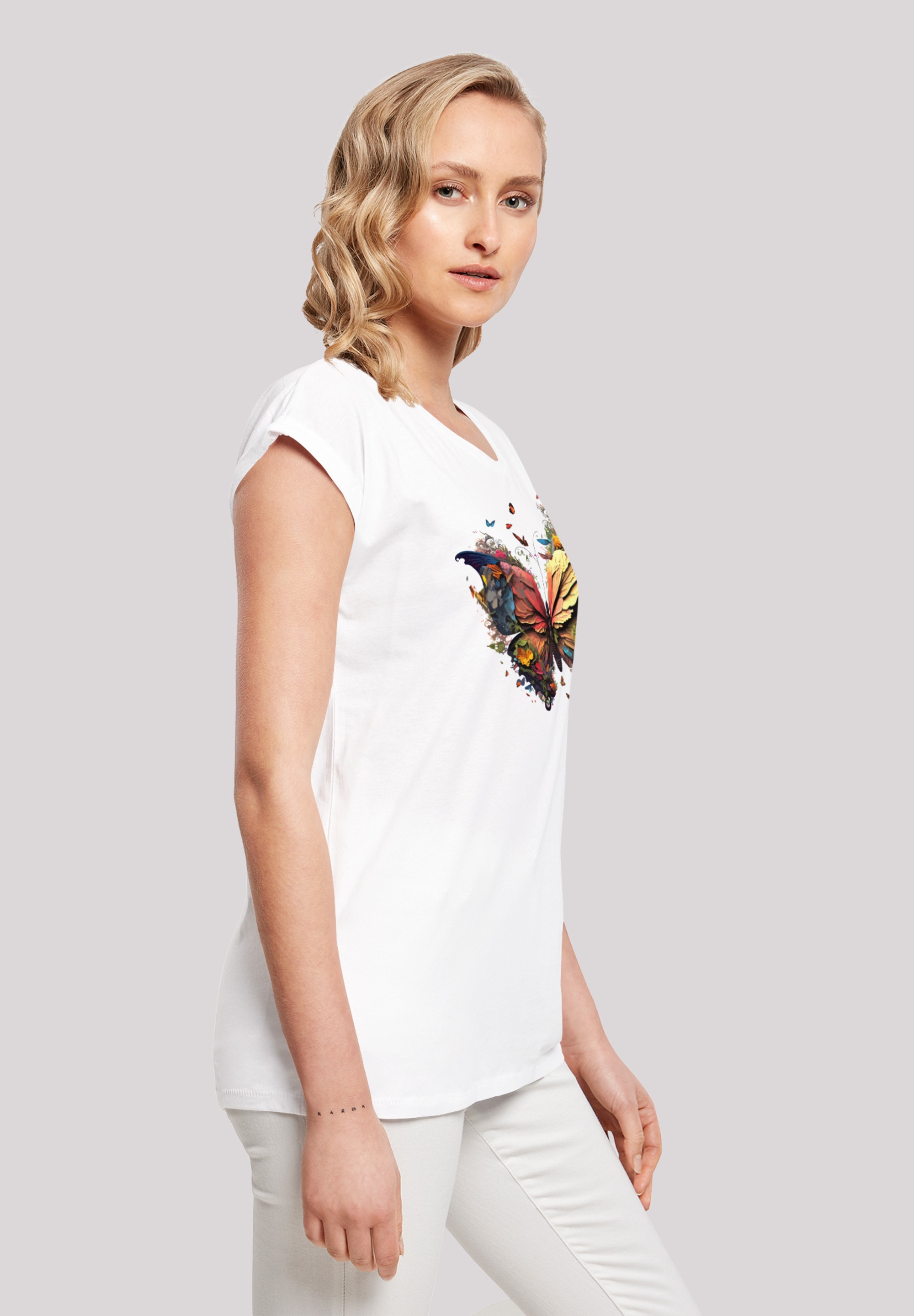 F4NT4STIC T-Shirt »Schmetterling Bunt«, Print