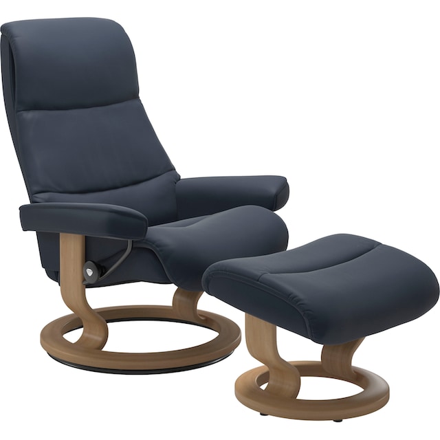 Stressless® Relaxsessel »View«, (Set, Relaxsessel mit Hocker), mit Classic  Base, Größe S,Gestell Eiche bestellen | BAUR