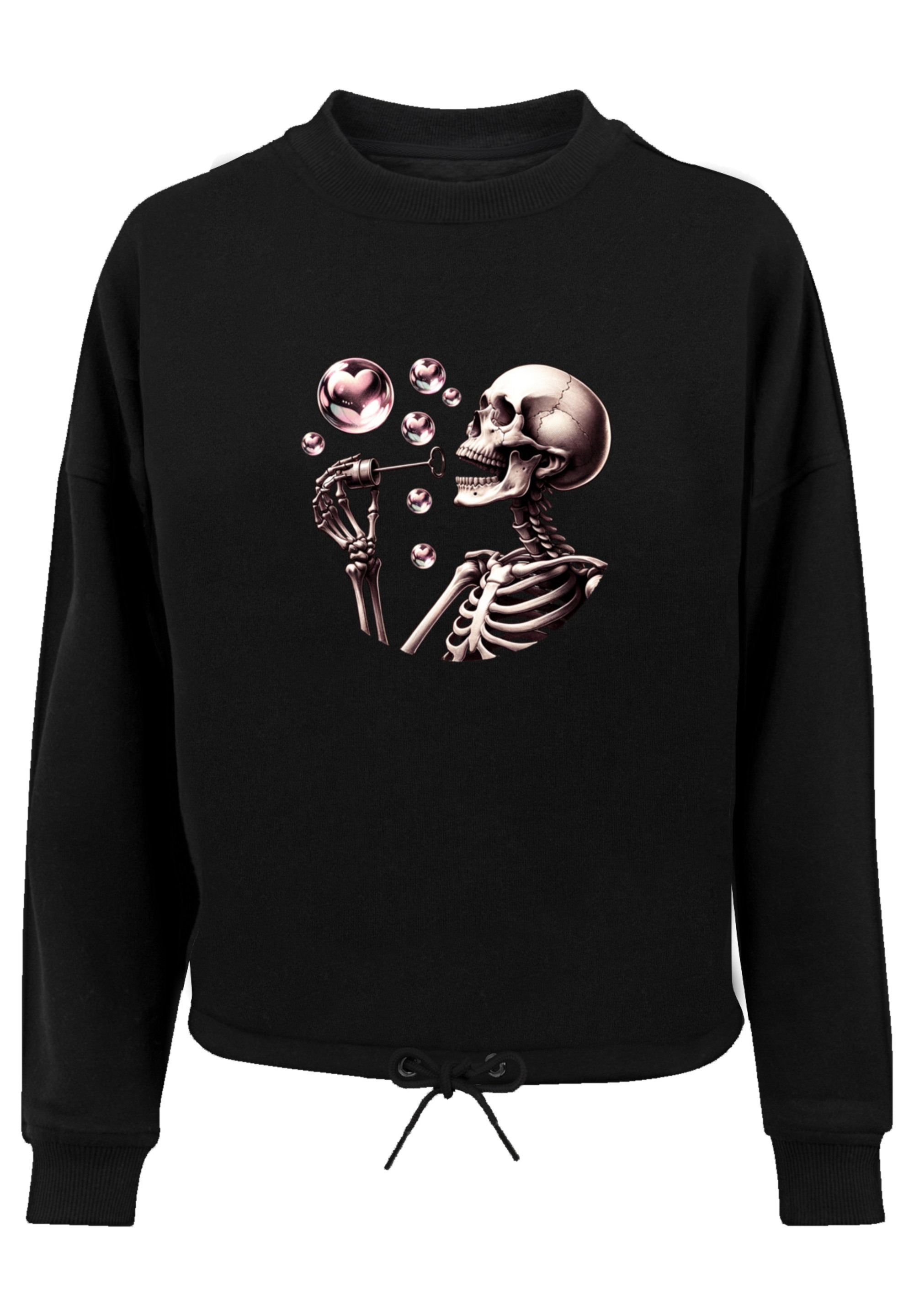 F4NT4STIC Sweatshirt »Niedliches Goth Skelett Herz Seifenblasen«, Premium Qualität