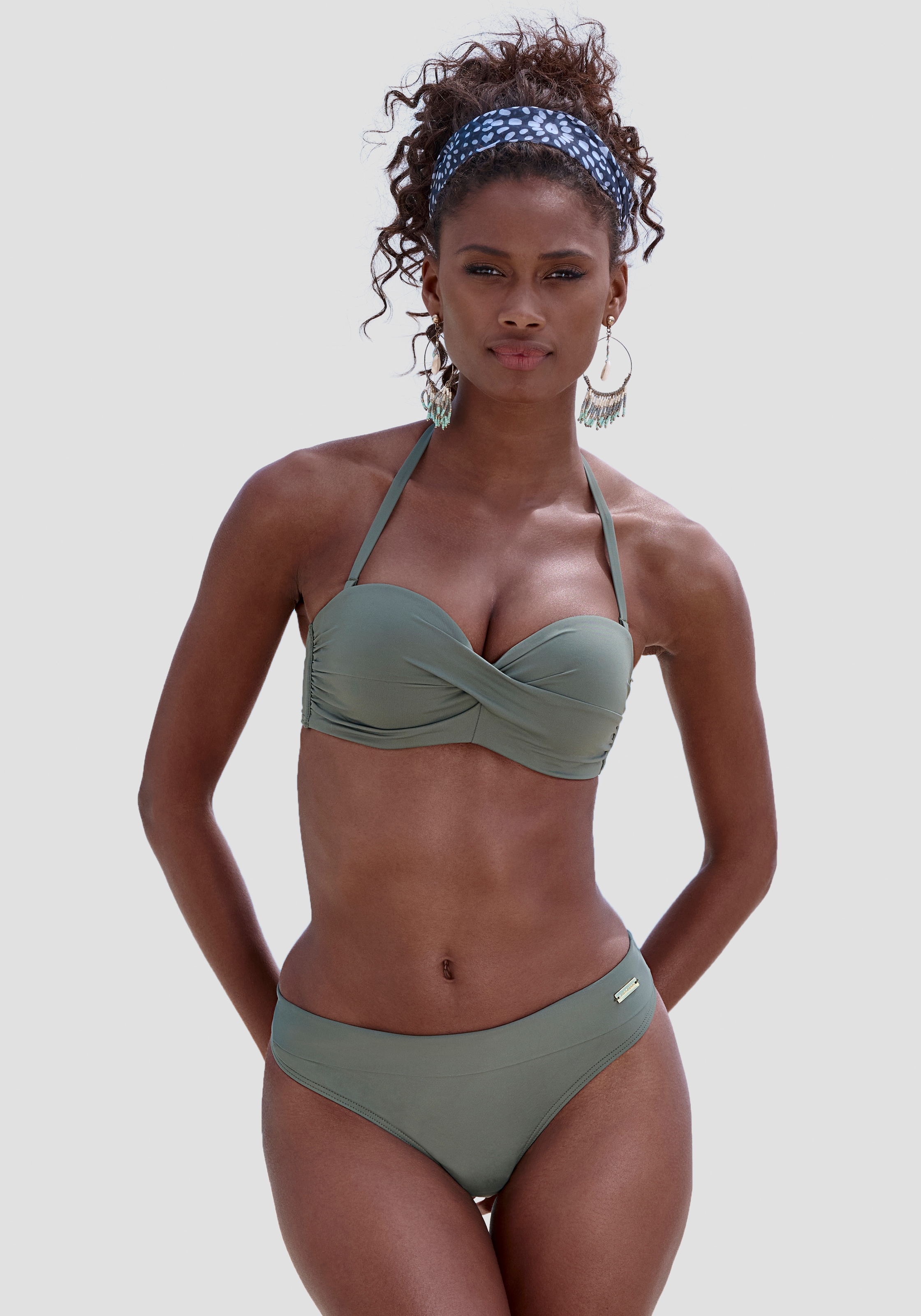 LASCANA Bügel-Bandeau-Bikini-Top »Italy«, mit seitlichen Stäbchen
