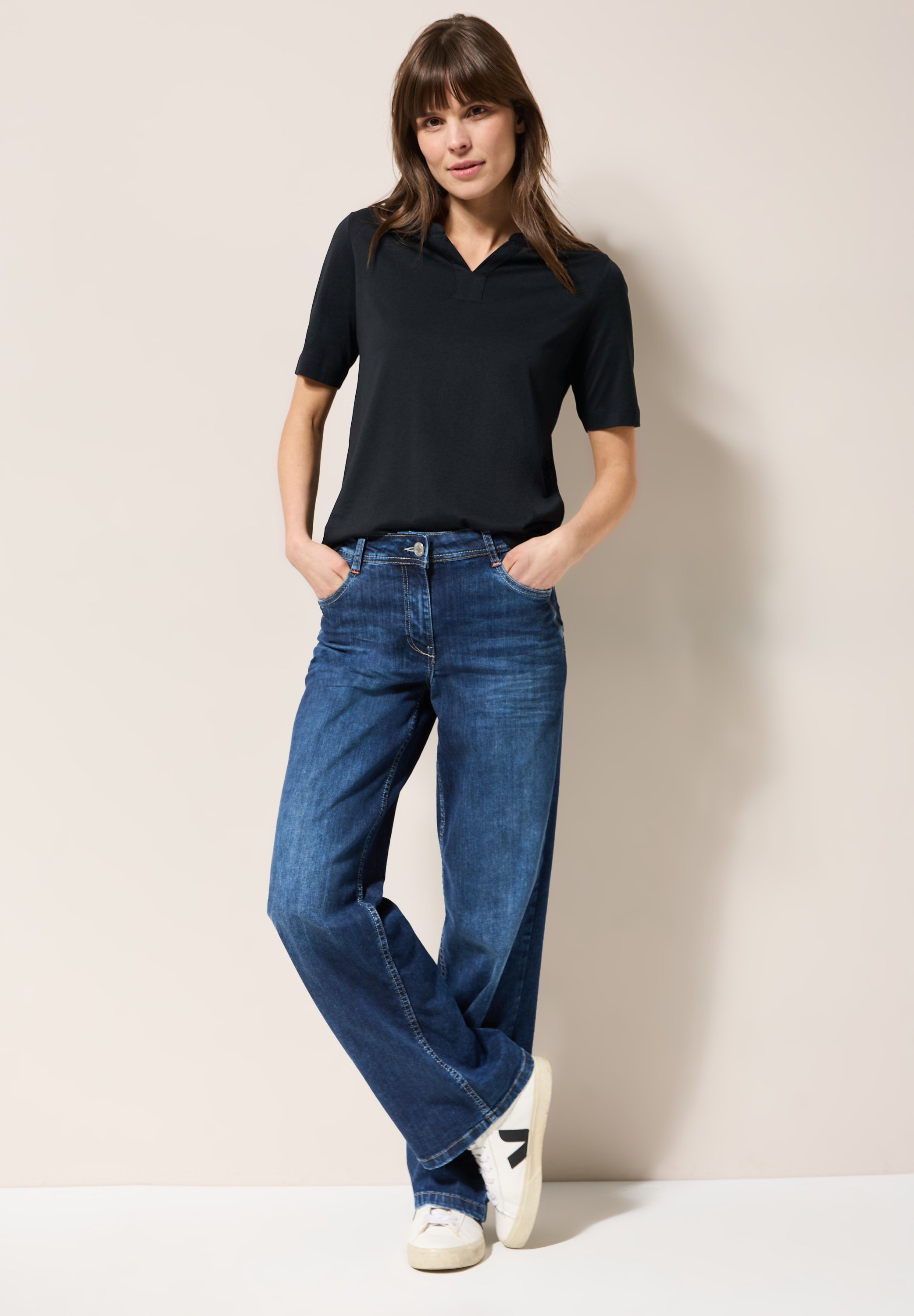 Cecil T-Shirt, im soften Baumwoll-Mix