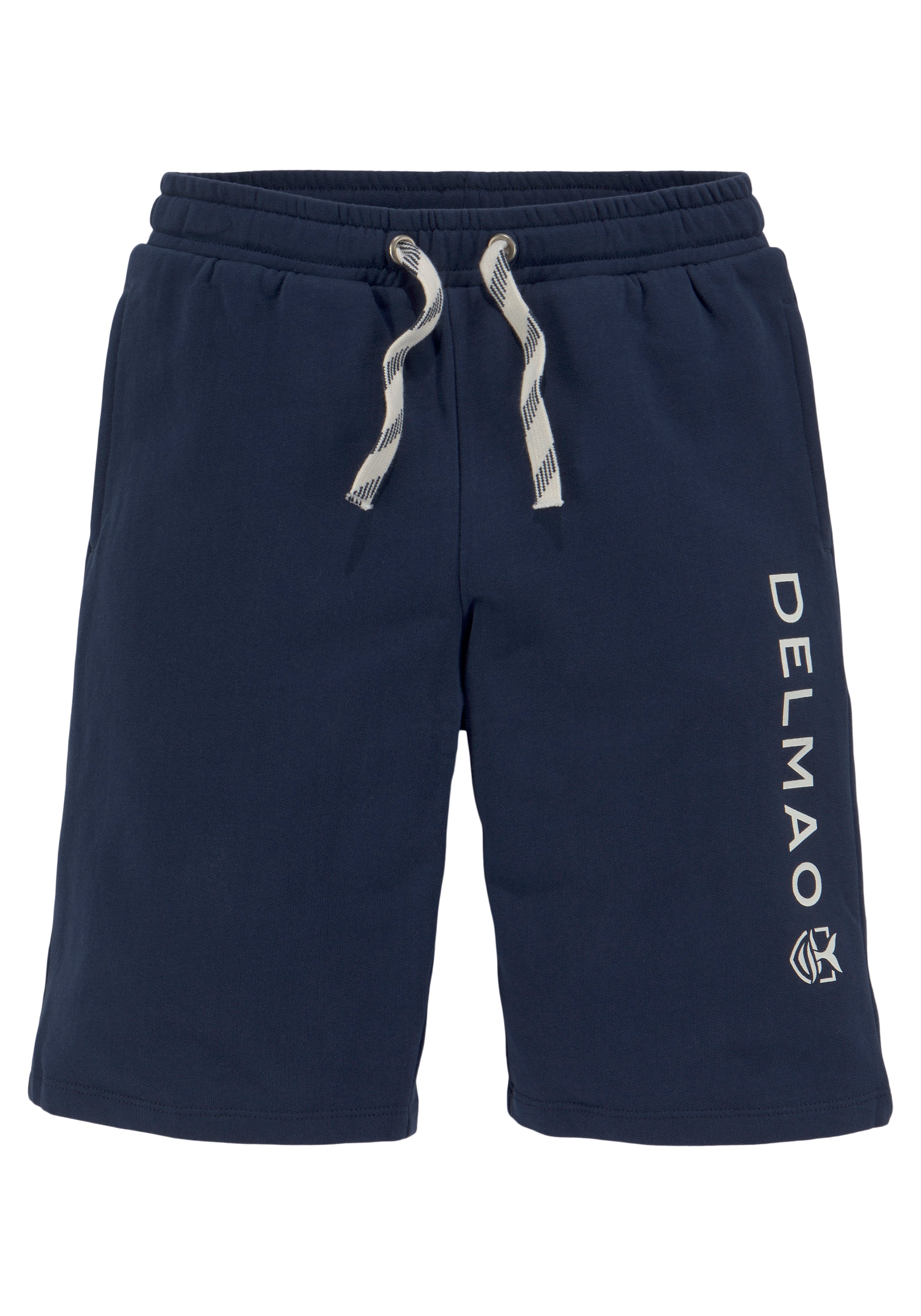 DELMAO Sweatshorts », Basic Sweatbermudas mit Logo-Print«, Weiche Sweatware