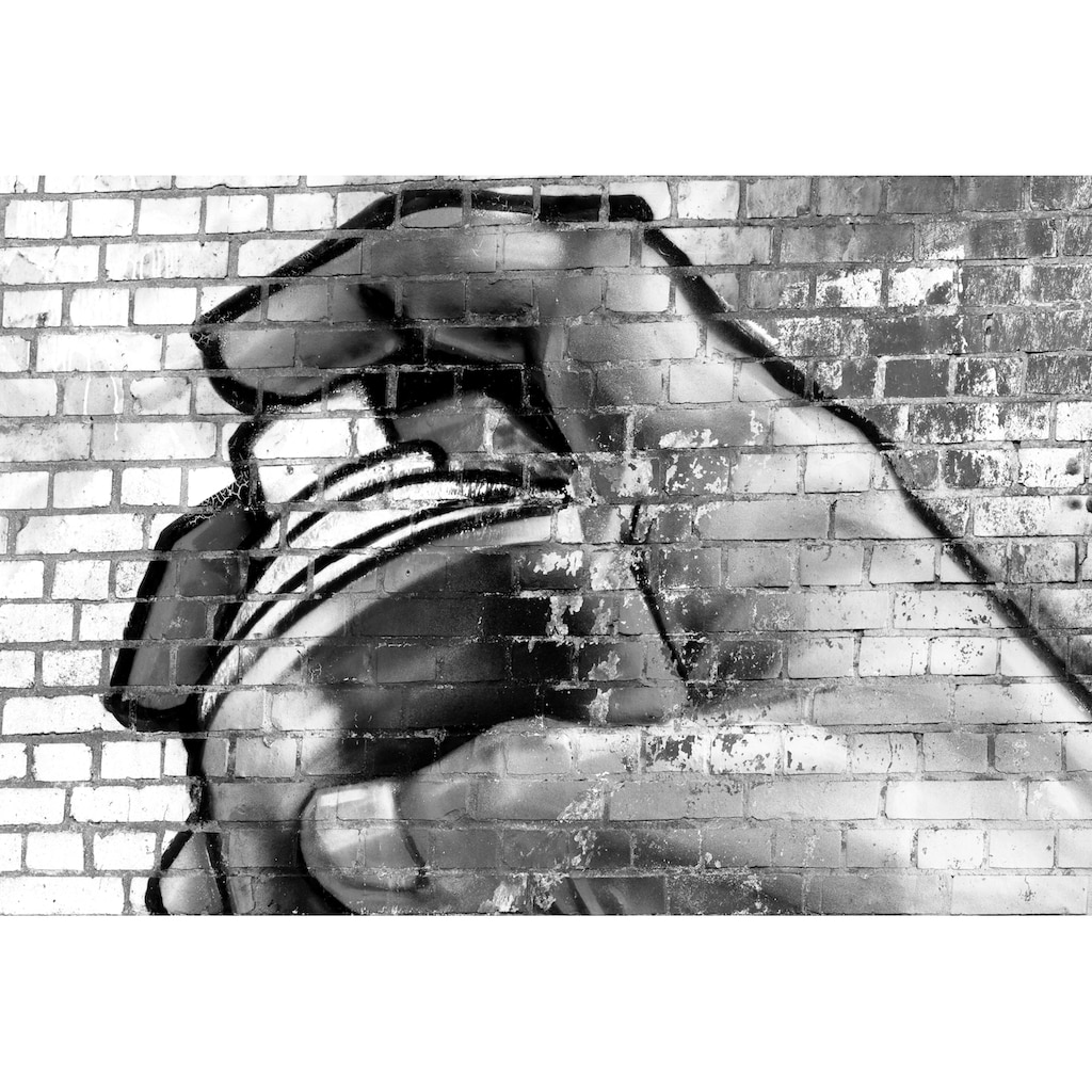 Papermoon Fototapete »Graffiti Schwarz Weiß«