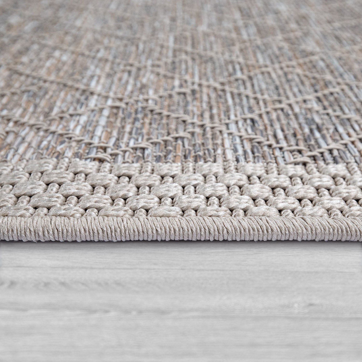 Paco Home Teppich »Vancouver geeignet bestellen meliert, rund, Flachgewebe, Outdoor Rauten Muster, | 163«, BAUR Bordüre
