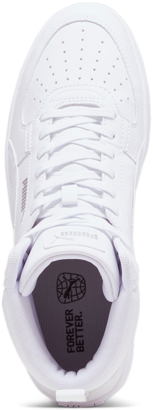 Sneaker PUMA "CAVEN 2.0 MID", Herren, Gr. 38,5, weiß (puma weiß, puma silber), Synthetik, unifarben, Schuhe Sneaker, mit Schnürverschluss, rutschhemmende Gummilaufsohle 3