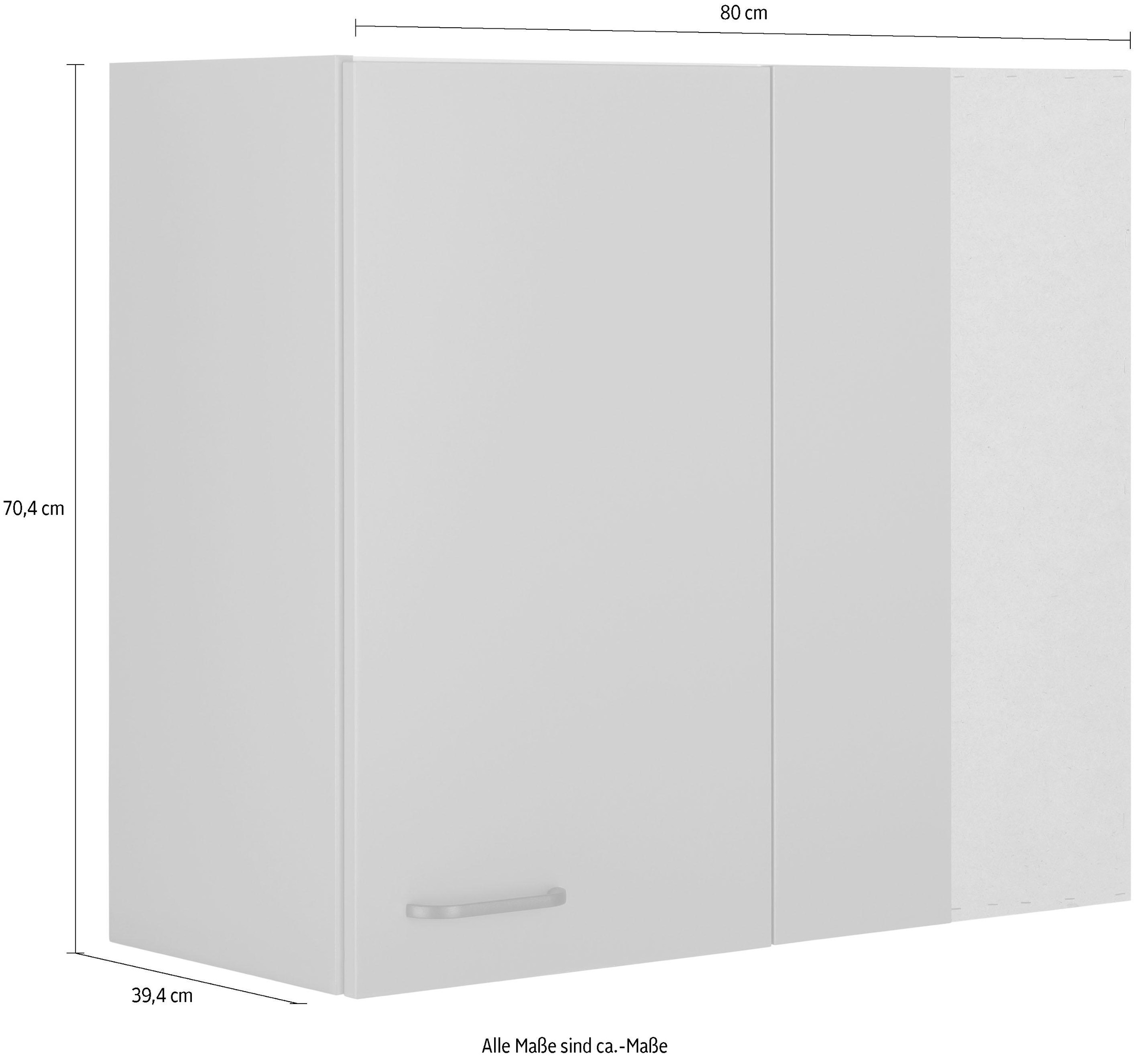 OPTIFIT Eckhängeschrank »Elga«, mit Soft-Close-Funktion und Metallgriff, Breite 80 cm