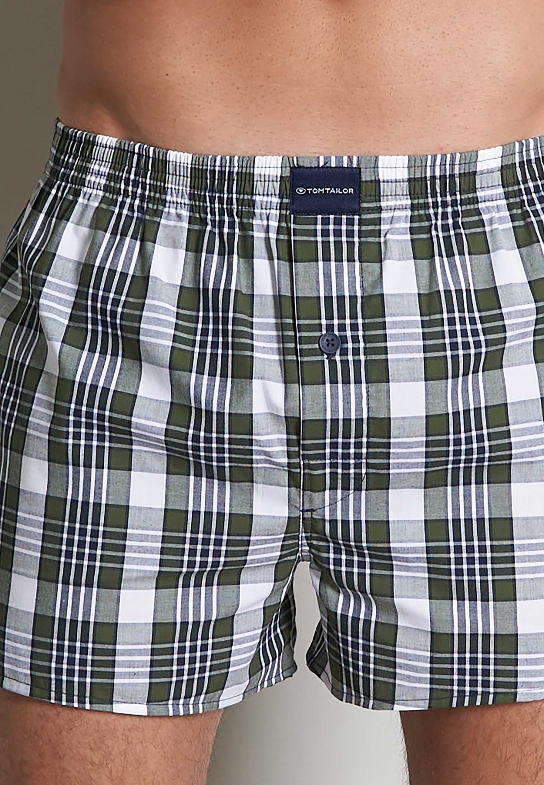 TOM TAILOR Boxershorts »Dakota« Packung, 2er Pack, 2 weich, bequem, basic, locker, atmungsaktiv, mit Logo, breiter Bund