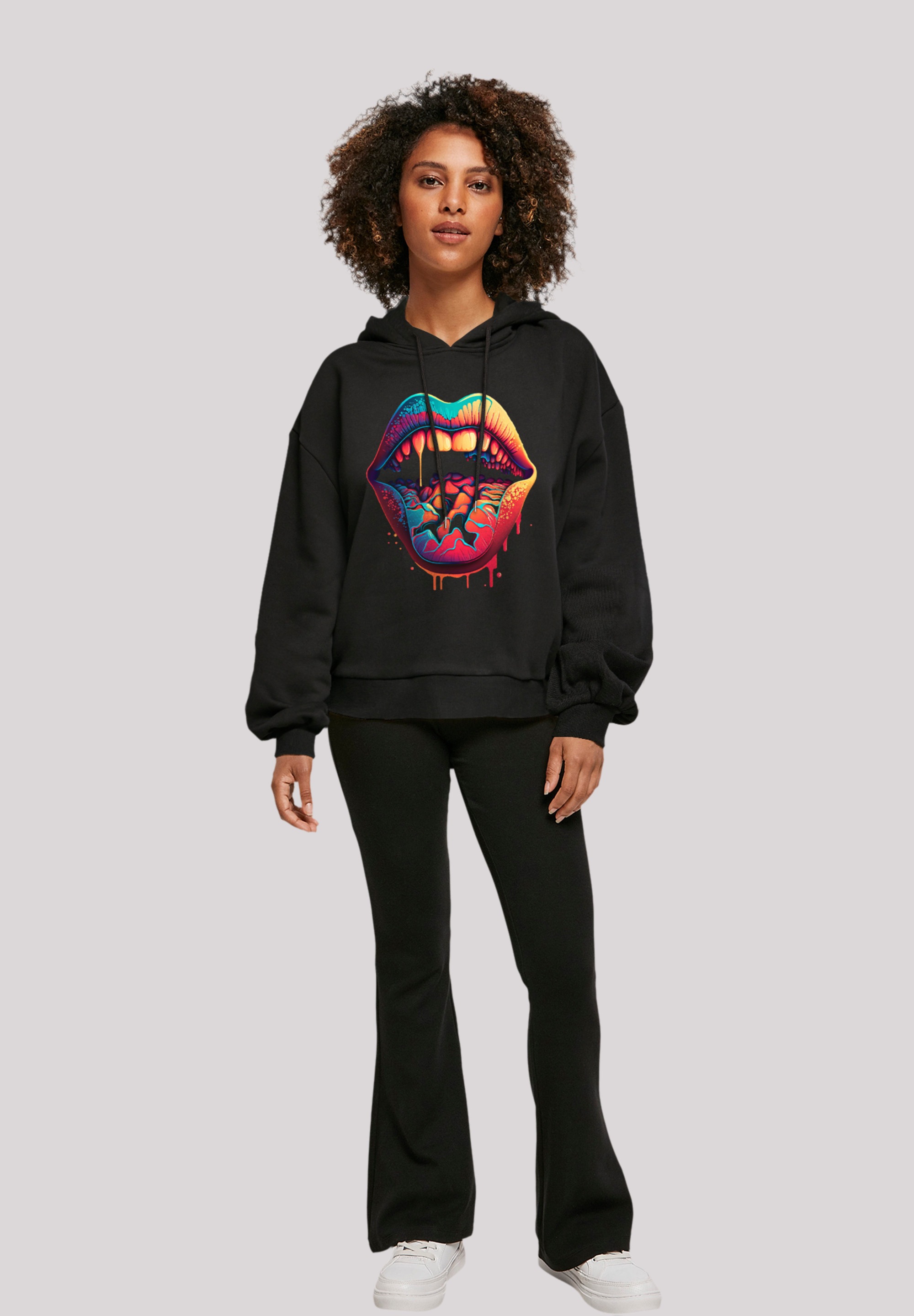 F4NT4STIC Kapuzenpullover »Drooling Lips«, Print