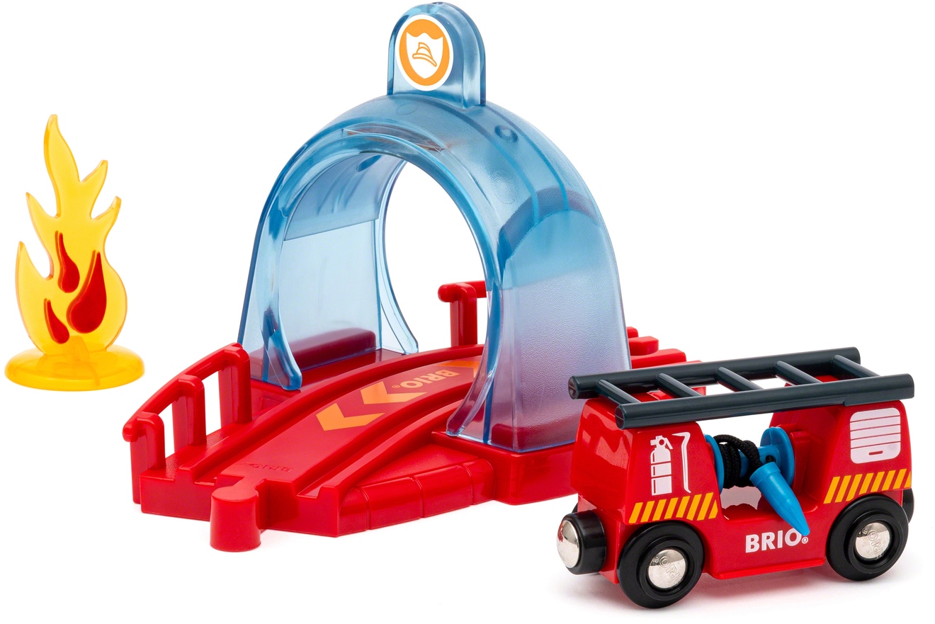 BRIO® Spielzeug-Eisenbahn »BRIO® WORLD, Smart Tech Sound Feuerwehreinsatz«, FSC® - schützt Wald - weltweit