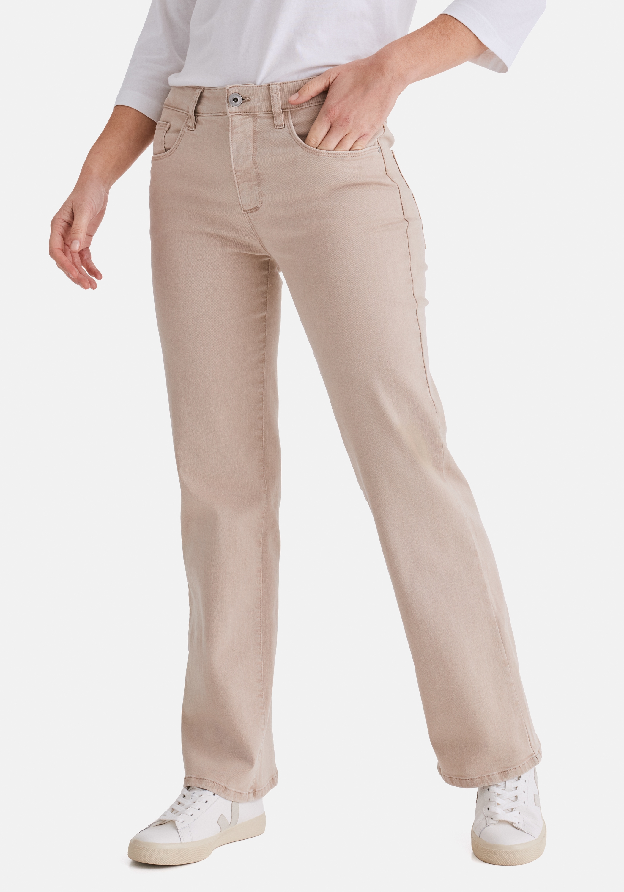 STOOKER WOMEN "MARY Denim 5-Pocket Hose" Wide Leg Fit Casual Clean Wash Stretch für Damen