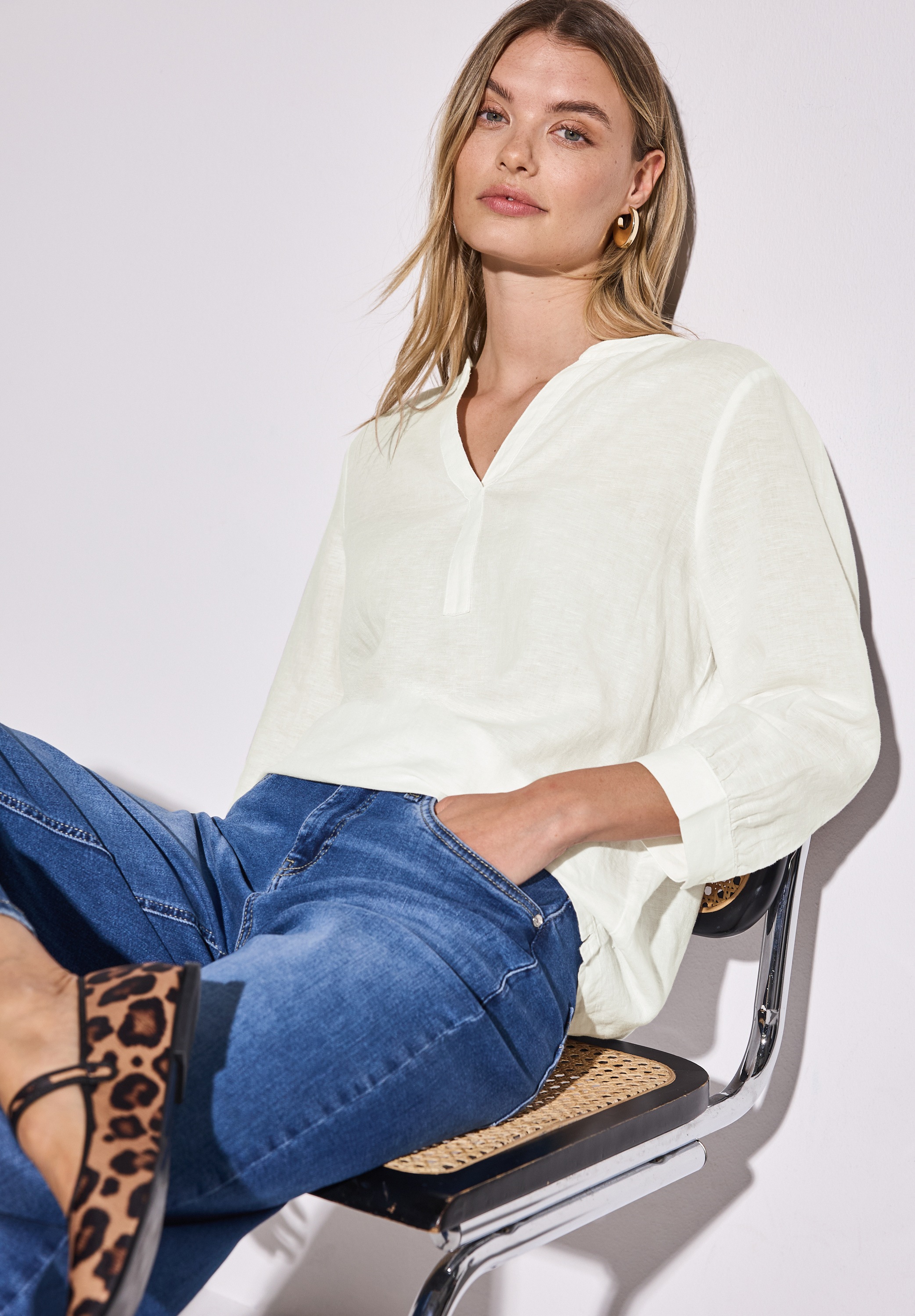 STREET ONE Klassische Bluse, mit 3/4-Ärmel günstig online kaufen