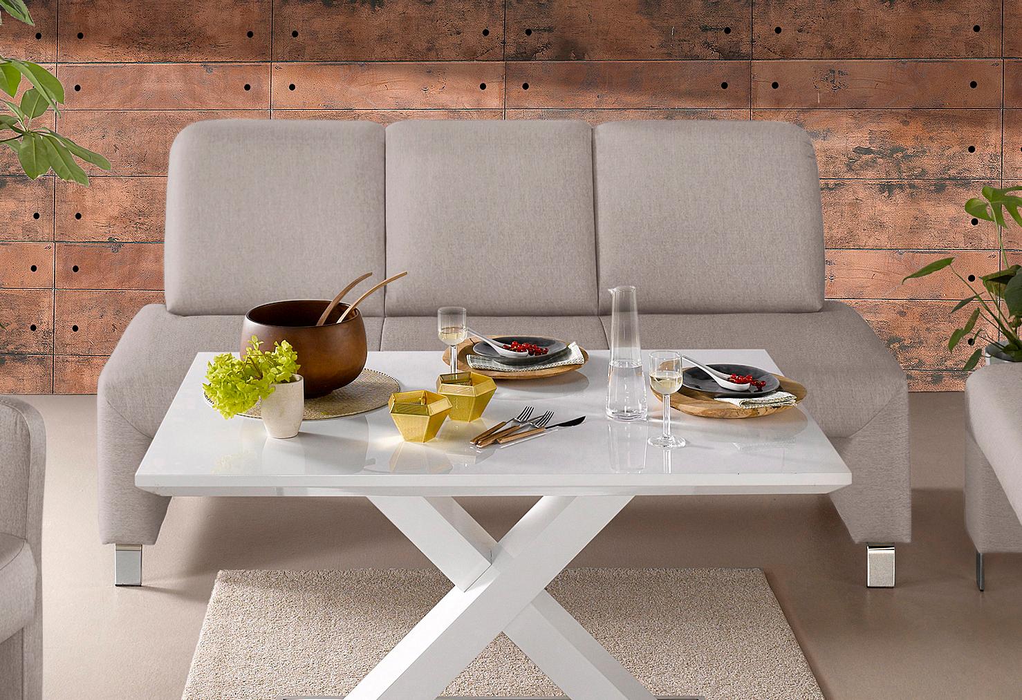 exxpo - sofa fashion 1100000002199 "Intenso, Sitzbank, Breite 162 cm, wahlweise in Leder oder Textil" hohe Bodenfreiheit, frei im Raum stellbar, hoher Sitzkomfort