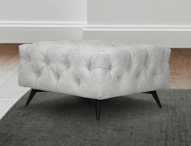 Home affaire Polsterhocker "Amaury" Chesterfield-Optik, Breite 80cm, Fußfar günstig online kaufen