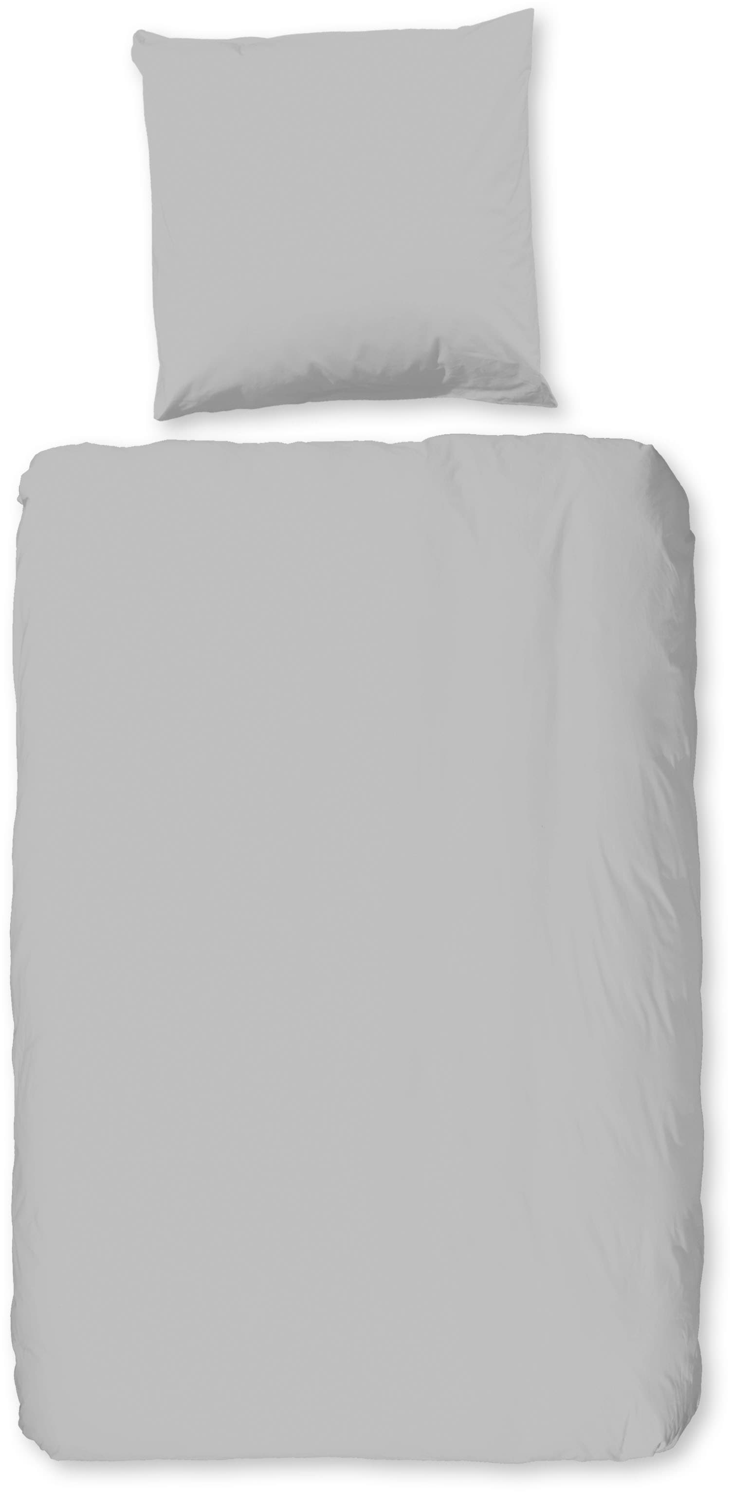 PURE luxury collection Bettwäsche "Pure uni" 2 Stk. Mikrofaser, Pflegeleicht, Weich, unifarben, Reißverschluss