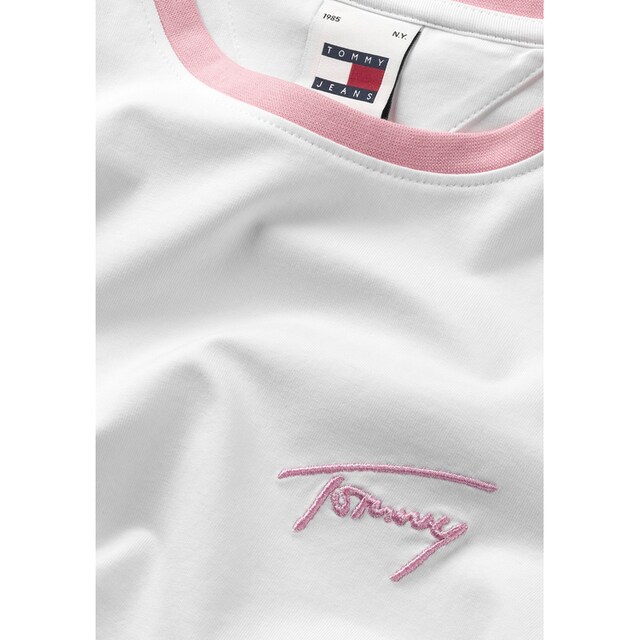 Tommy Jeans T-Shirt »TJW SLIM SIGNATURE TEE SS«, mit Rundhalsausschnitt für  bestellen | BAUR