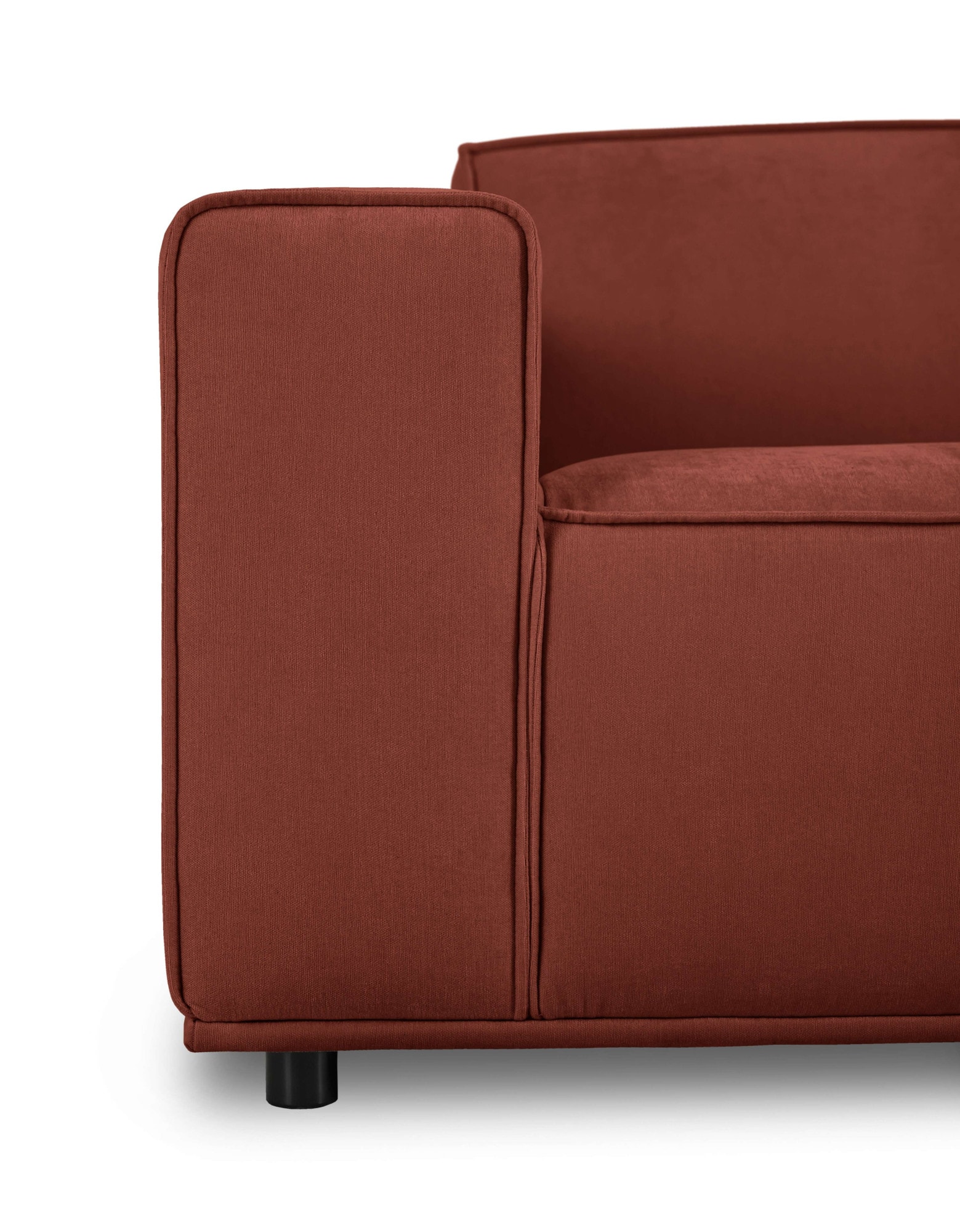 Home affaire Ecksofa »Avelin, 228 cm, L-Form, Chenille, Struktur-Boucle«, mit Wellenunterfederung, Kedernaht, bodentief, Skandi-Design