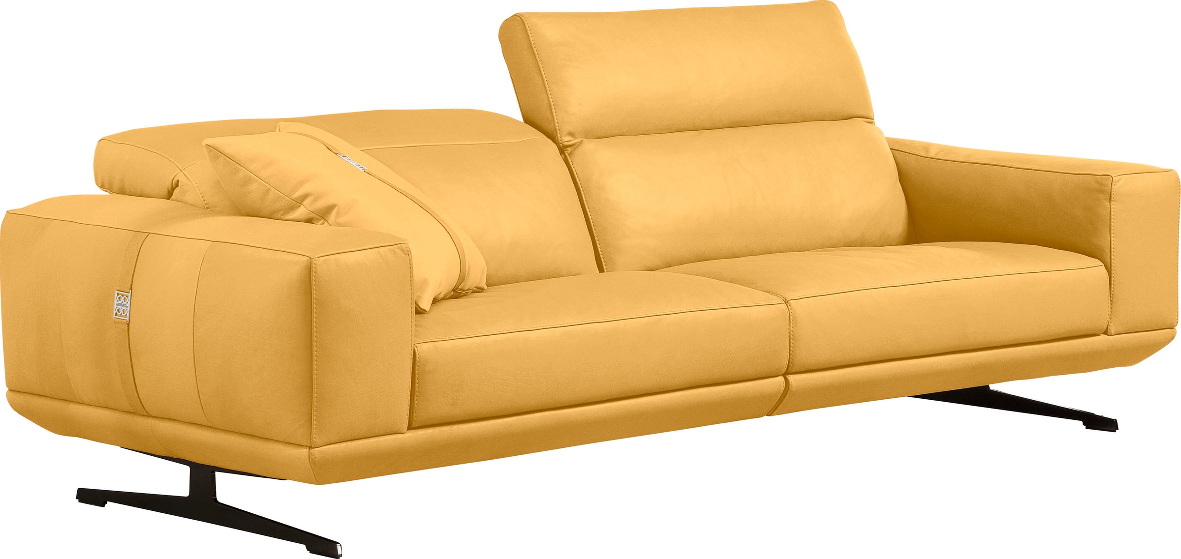 Egoitaliano 2,5-Sitzer »Gloria, super bequem und hochwertige Verarbeitung, edles Design«, beidseitig verstellbare Rückenelemente, mit Metallfüßen