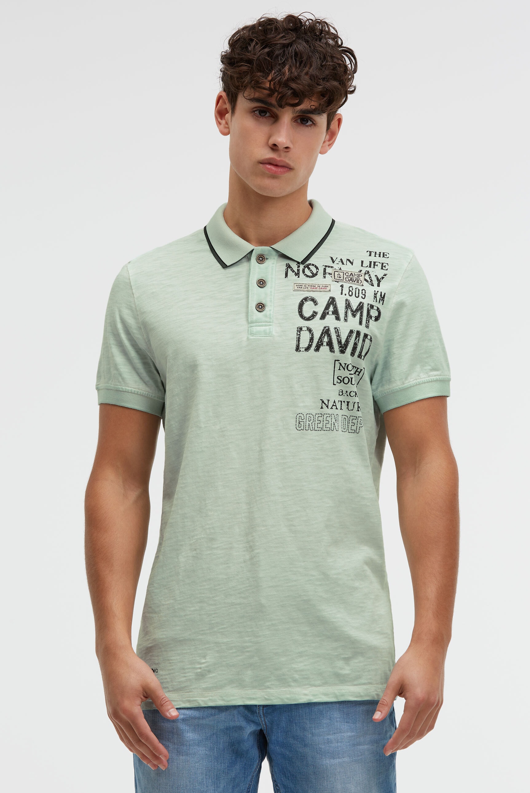 CAMP DAVID Poloshirt aus Baumwolle günstig online kaufen