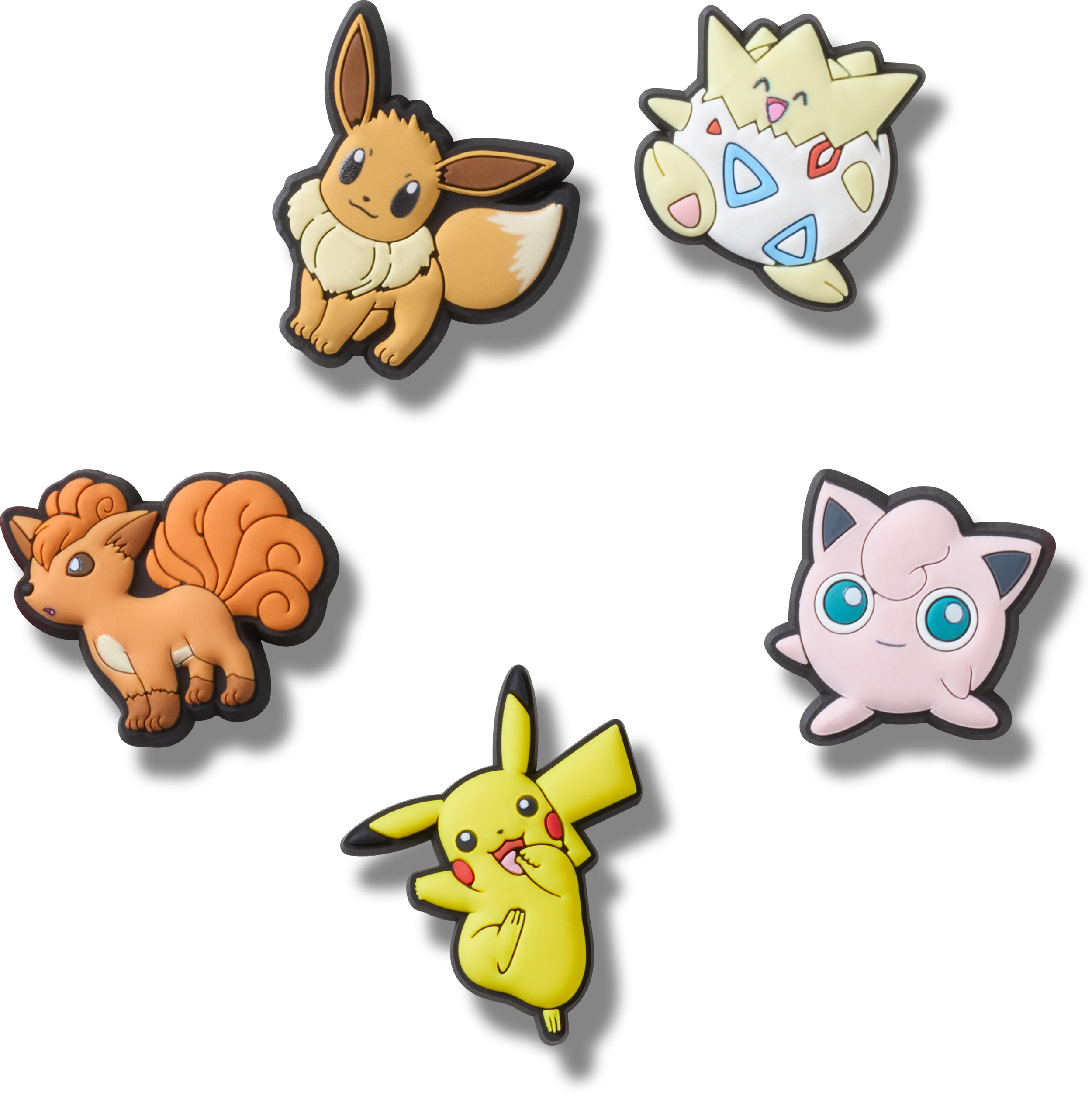 Crocs Schuhanstecker "Jibbitz "Pokemon Character"" Set, Kein Spielzeug. Nicht für Kinder unter 3 Jahren geeignet, 5 Pokemon Anstecker