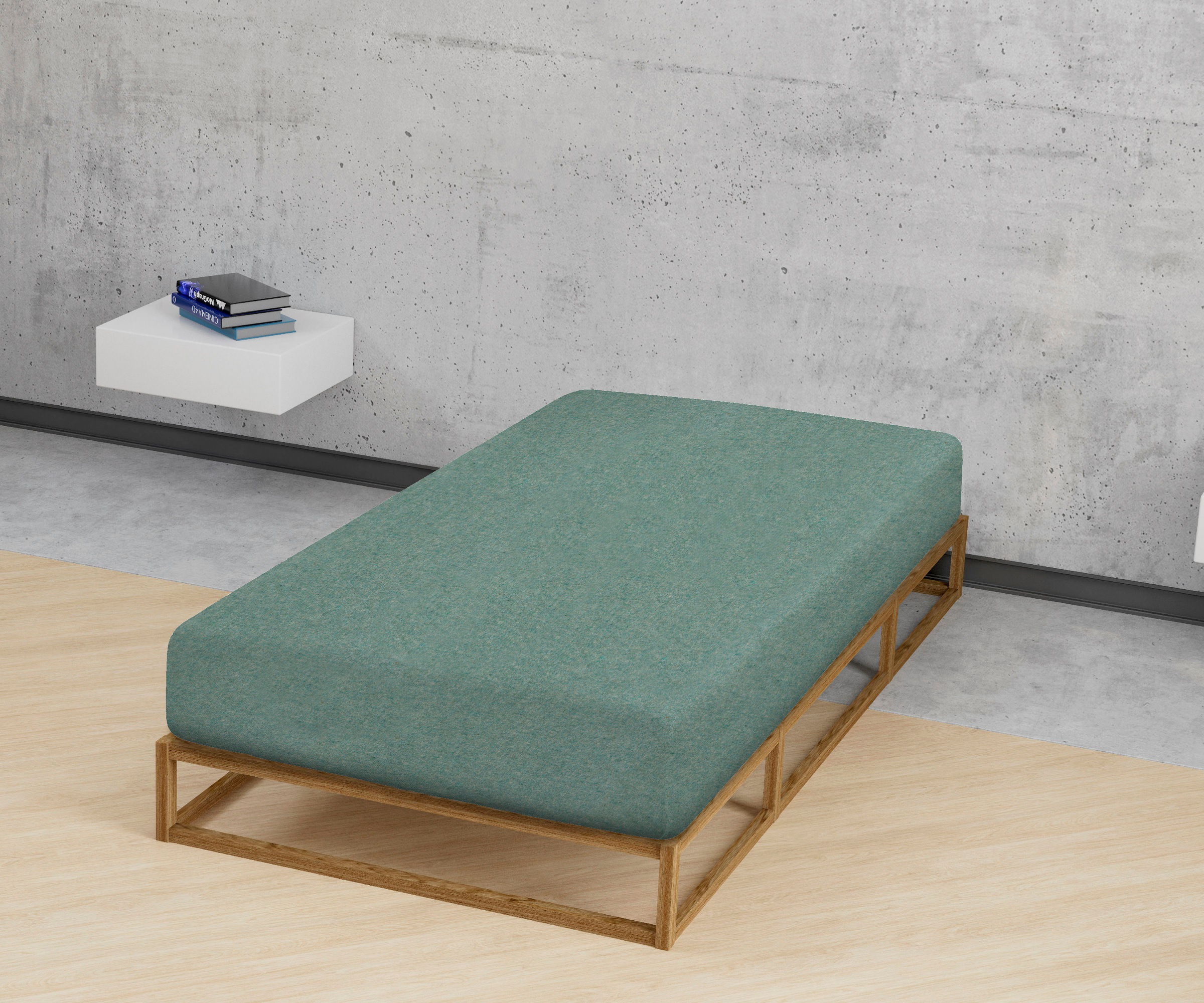 Biberna Spannbettlaken »Hermal Biber, Melange-Optik, in Gr. 90x200, 140x200 oder 180x200 cm«, 100% Baumwolle, weich + warm, Matratzenhöhe bis 22 cm, Made in Germany