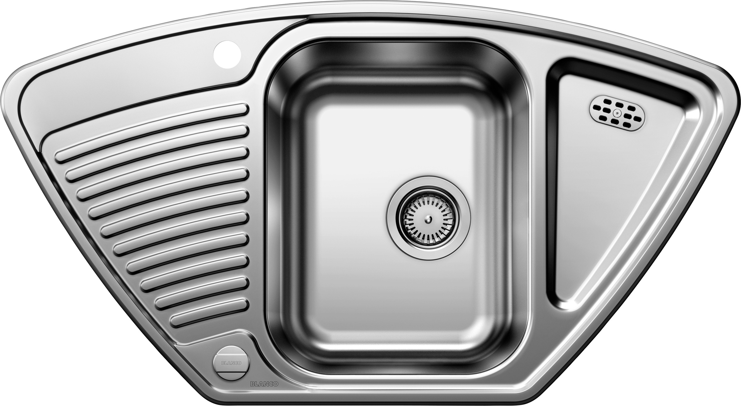 Edelstahlspüle BLANCO, B:51cm H:16cm T:93cmedelstahl, Edelstahl, Küchenspülen, "TIPO 9 E", zum wechselseitigen Einbau geeignet
