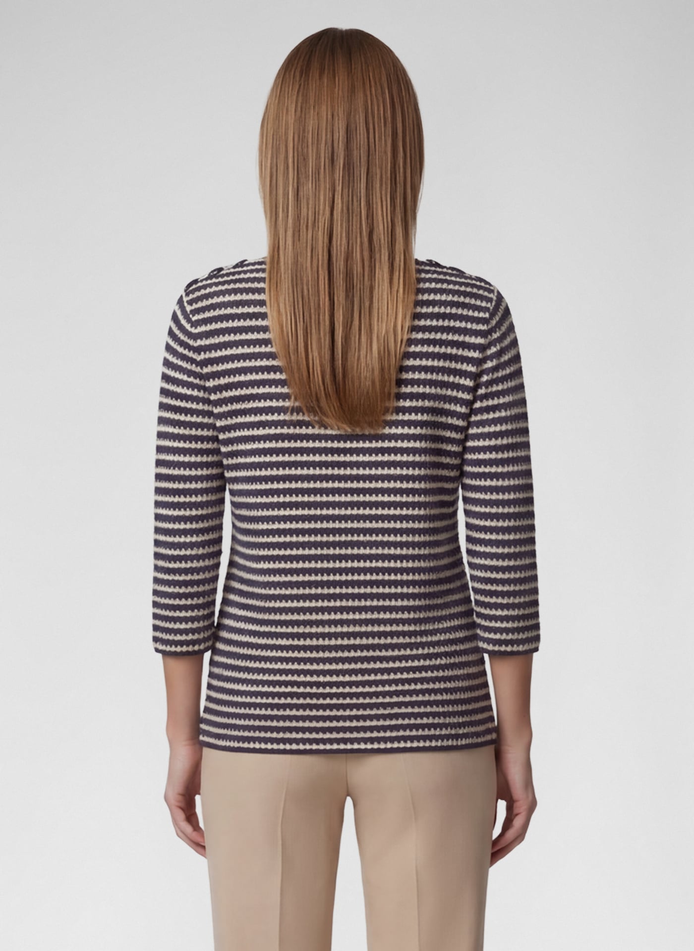 Rabe 3/4 Arm-Pullover im Streifen-Look