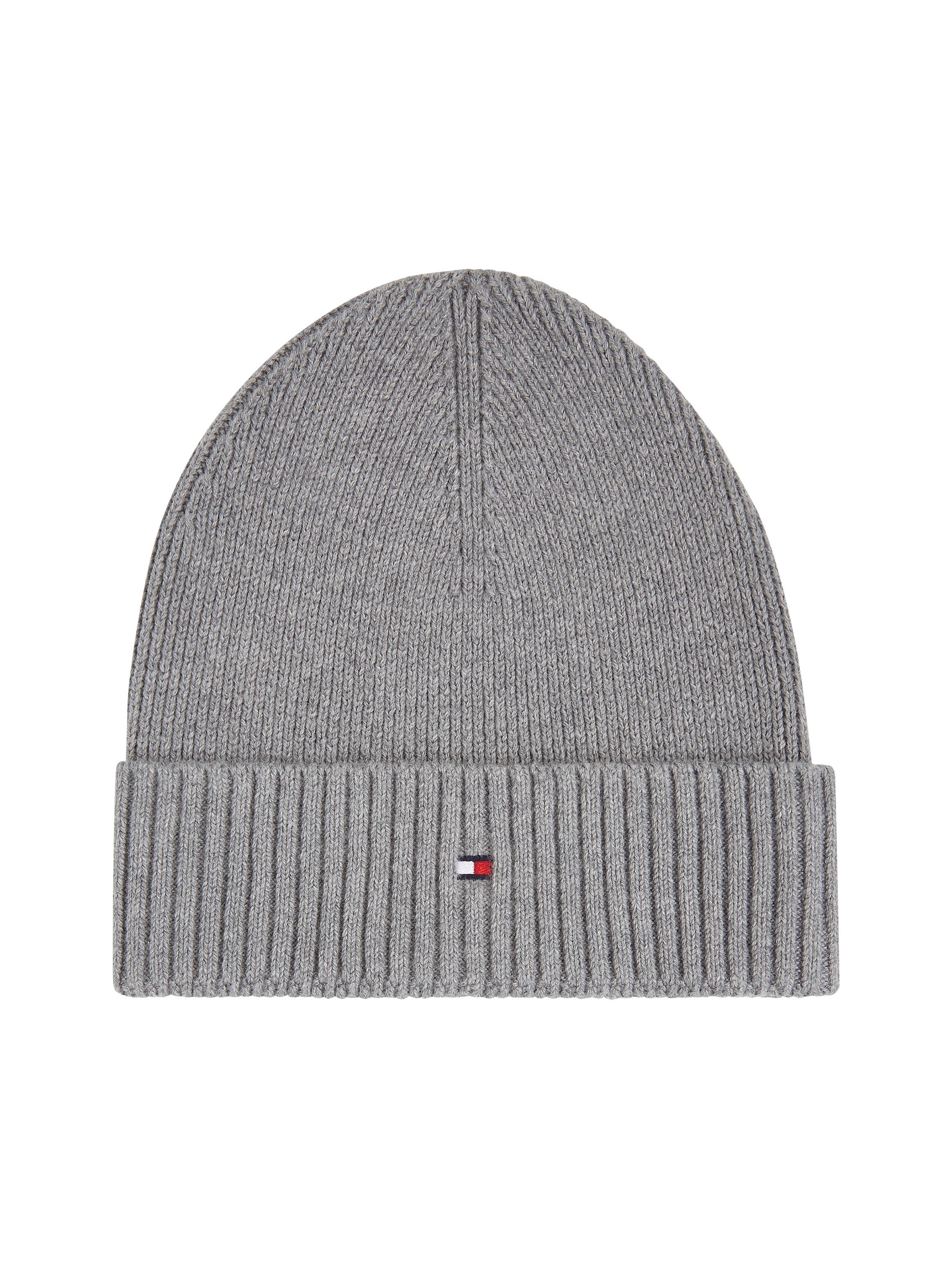 Tommy Hilfiger Strickmütze »TH FLAG PIMA COTTON BEANIE«, mit Logostickerei