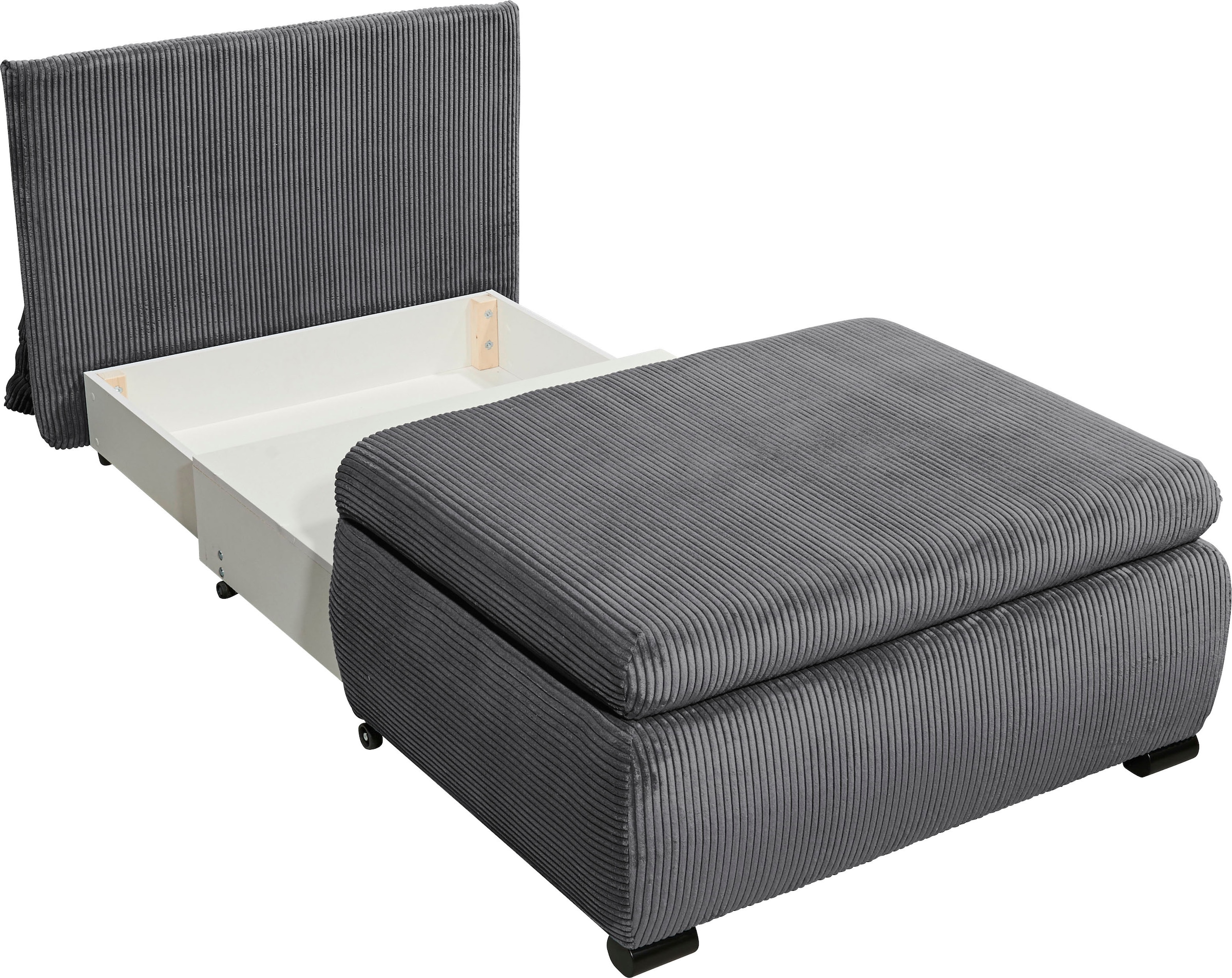 ED EXCITING DESIGN Schlafsofa »Charlie«, Schlafsessel mit Bettkasten & 1 Rückenkissen