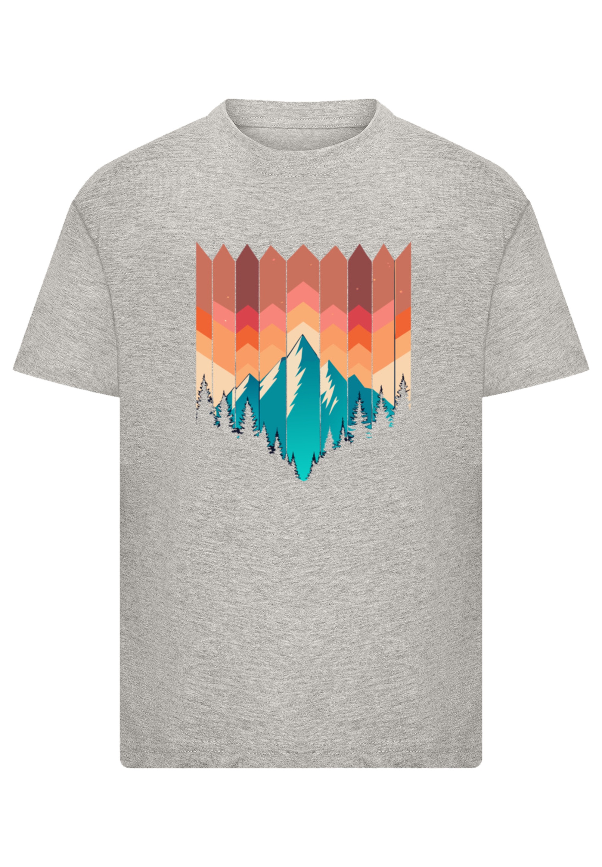 F4NT4STIC T-Shirt »Berg Sonnenuntergang Geometrisch«, Premium Qualität