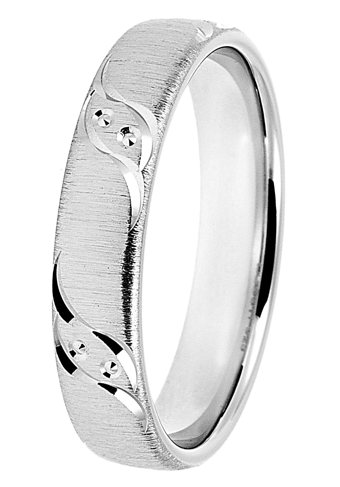 DOOSTI Trauring »Schmuck Geschenk Silber 925 Trauring Ehering Partnerring LIEBE«, mit Zirkonia (synth.)