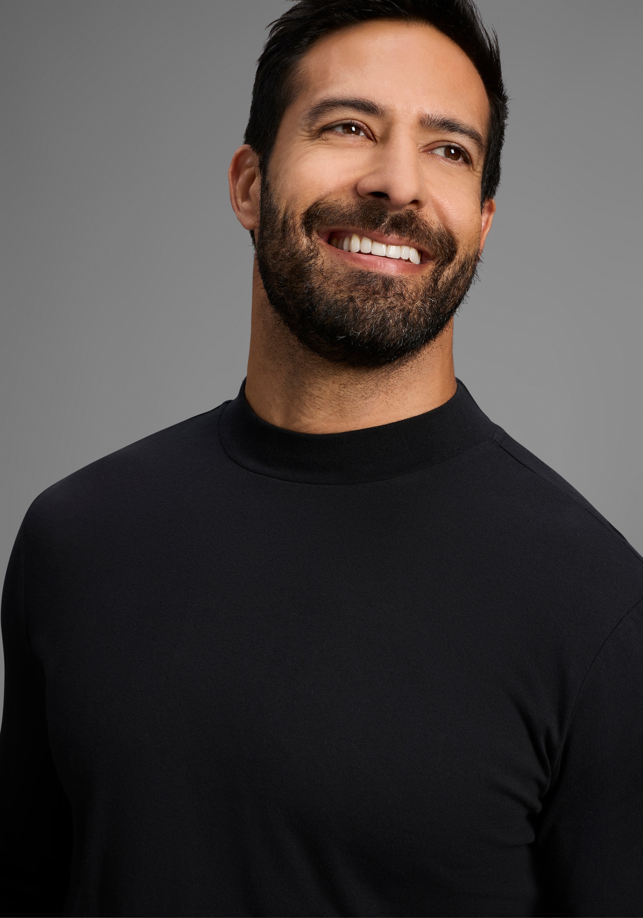 Thumbnail - Mans World Stehkragenshirt "Neue Kollektion" mit Bündchen